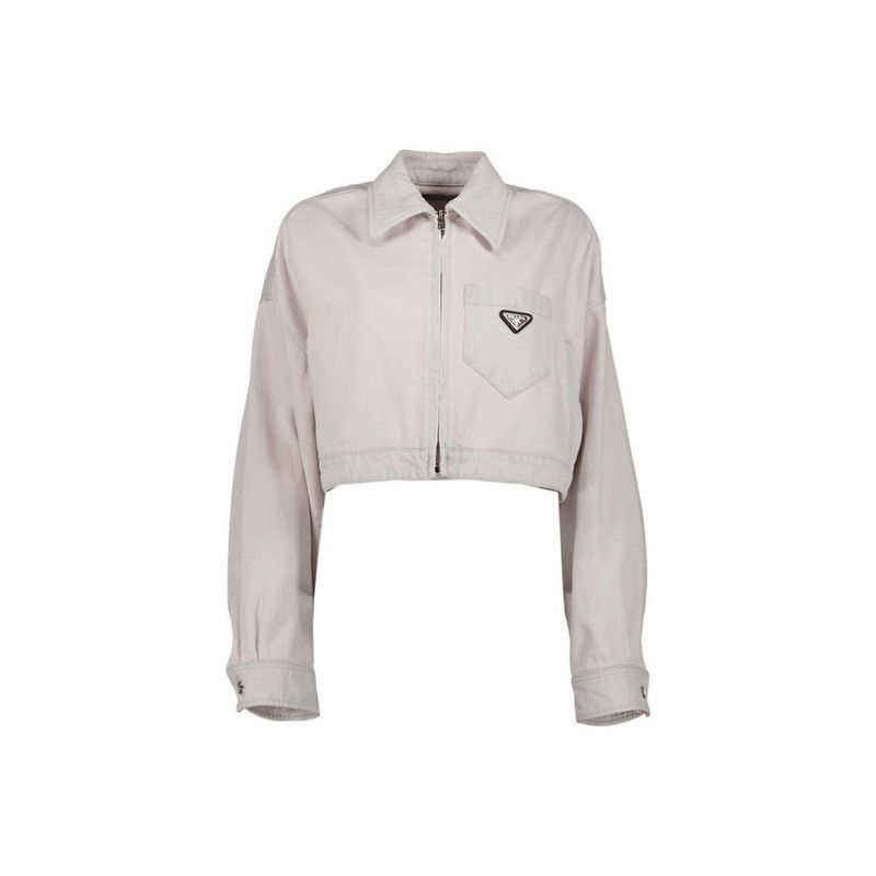 Prada Prada Pink Triangle Logo Short Jacket-2506 Size US S / EU 44-46 / 1 - 5 Thumbnail