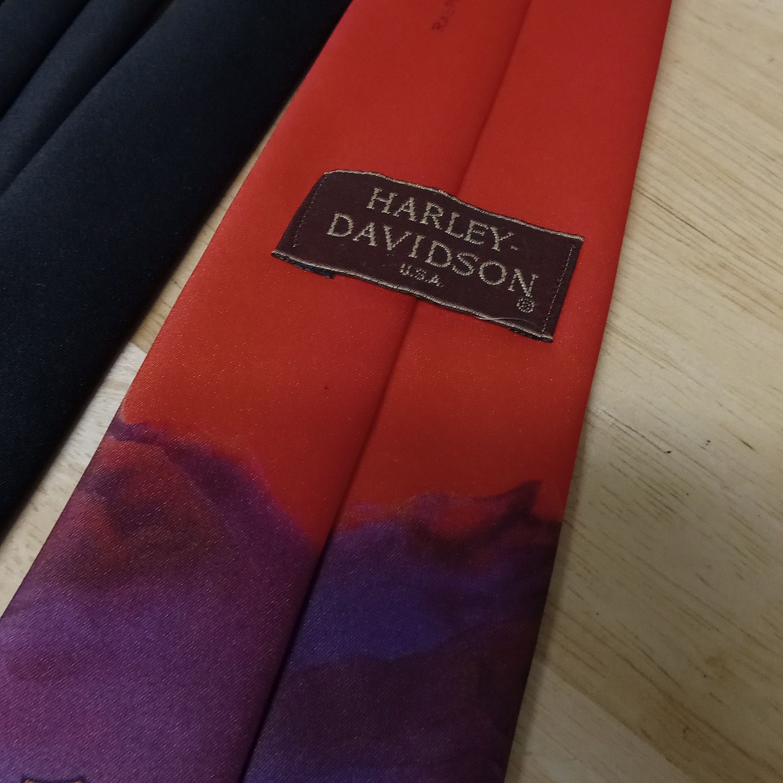 Ralph Marlin Ralph Marlin 1987 Tie Mens Harley Davidson Flying Bald Eagle Size ONE SIZE - 6 Thumbnail
