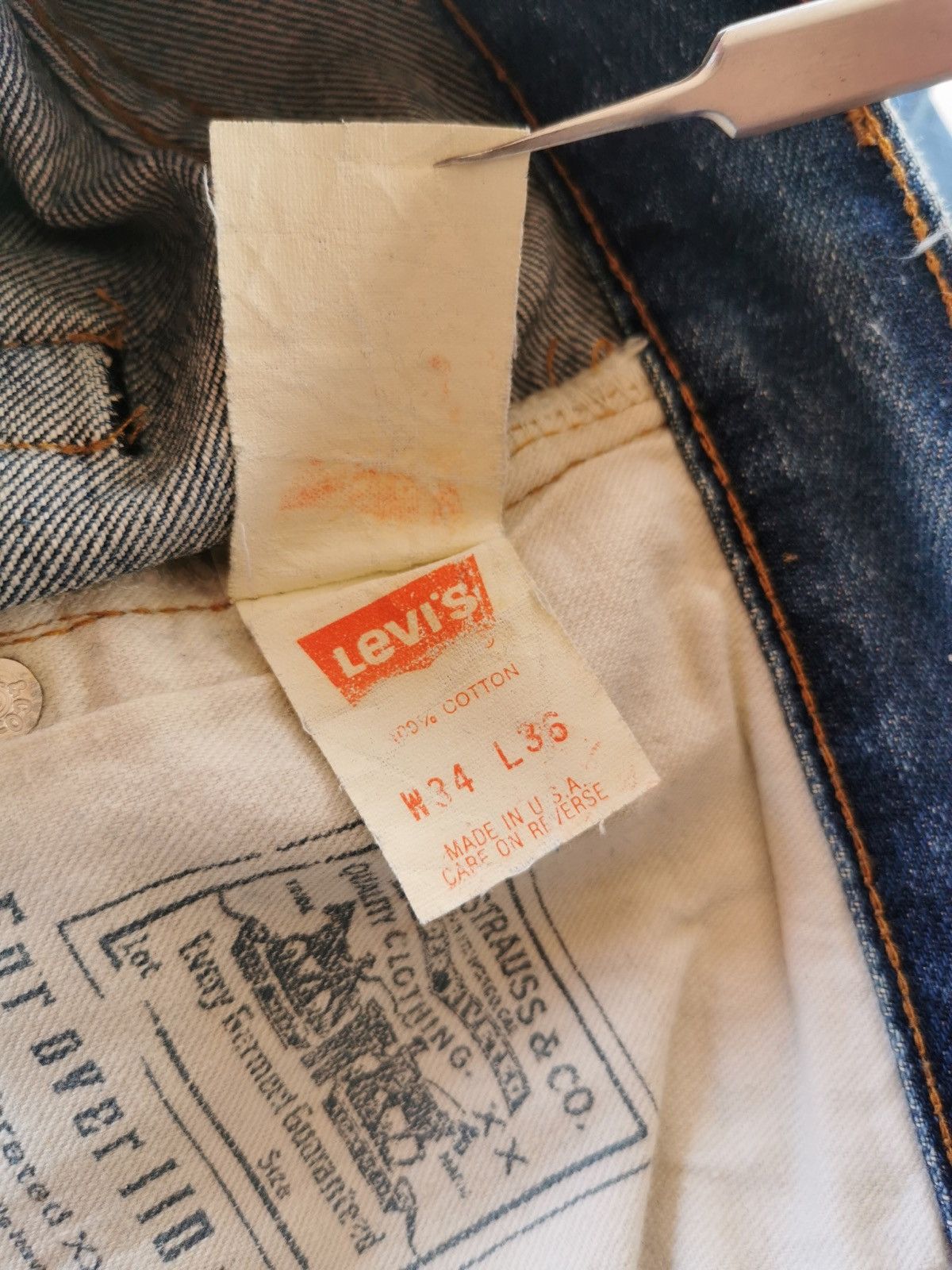 Jean × Levi's × Vintage Levis 501 vintage 90s selvedge jeans Size US 32 / EU 48 - 10 Thumbnail