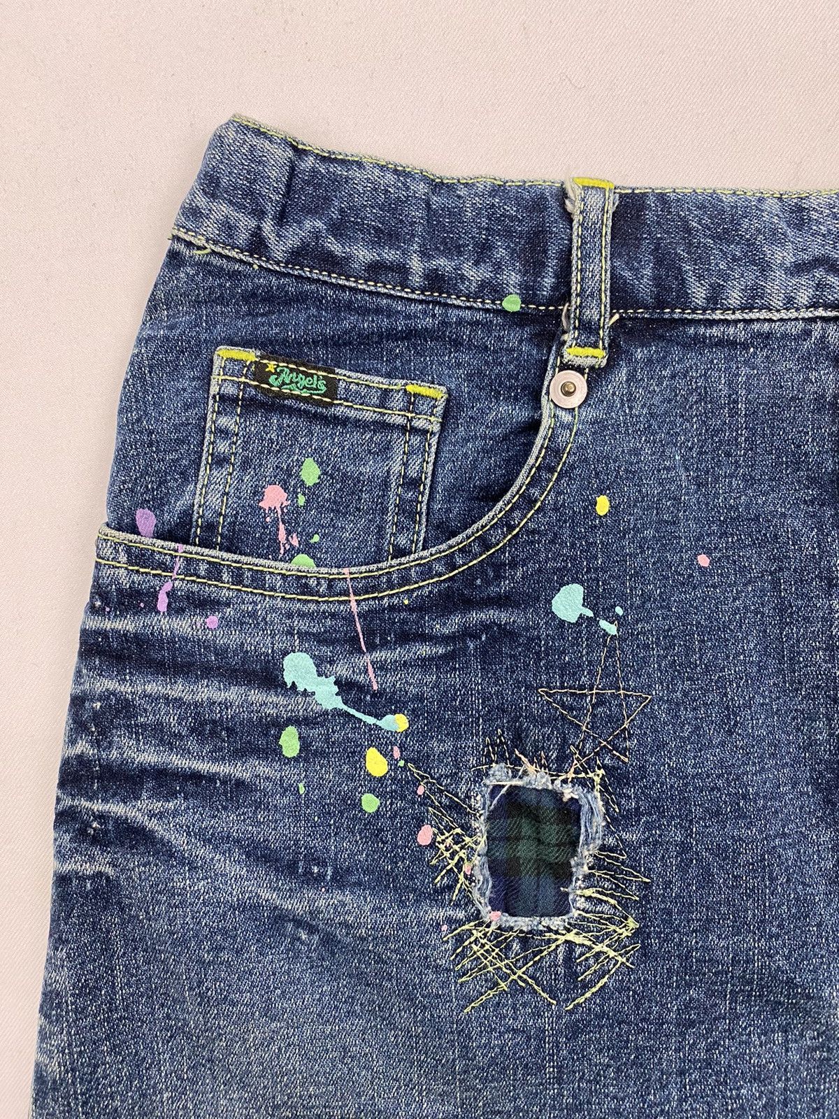 Angel Blue Angel Blue Distressed Denim Skirt Size 27" / US 4 / IT 40 - 6 Thumbnail