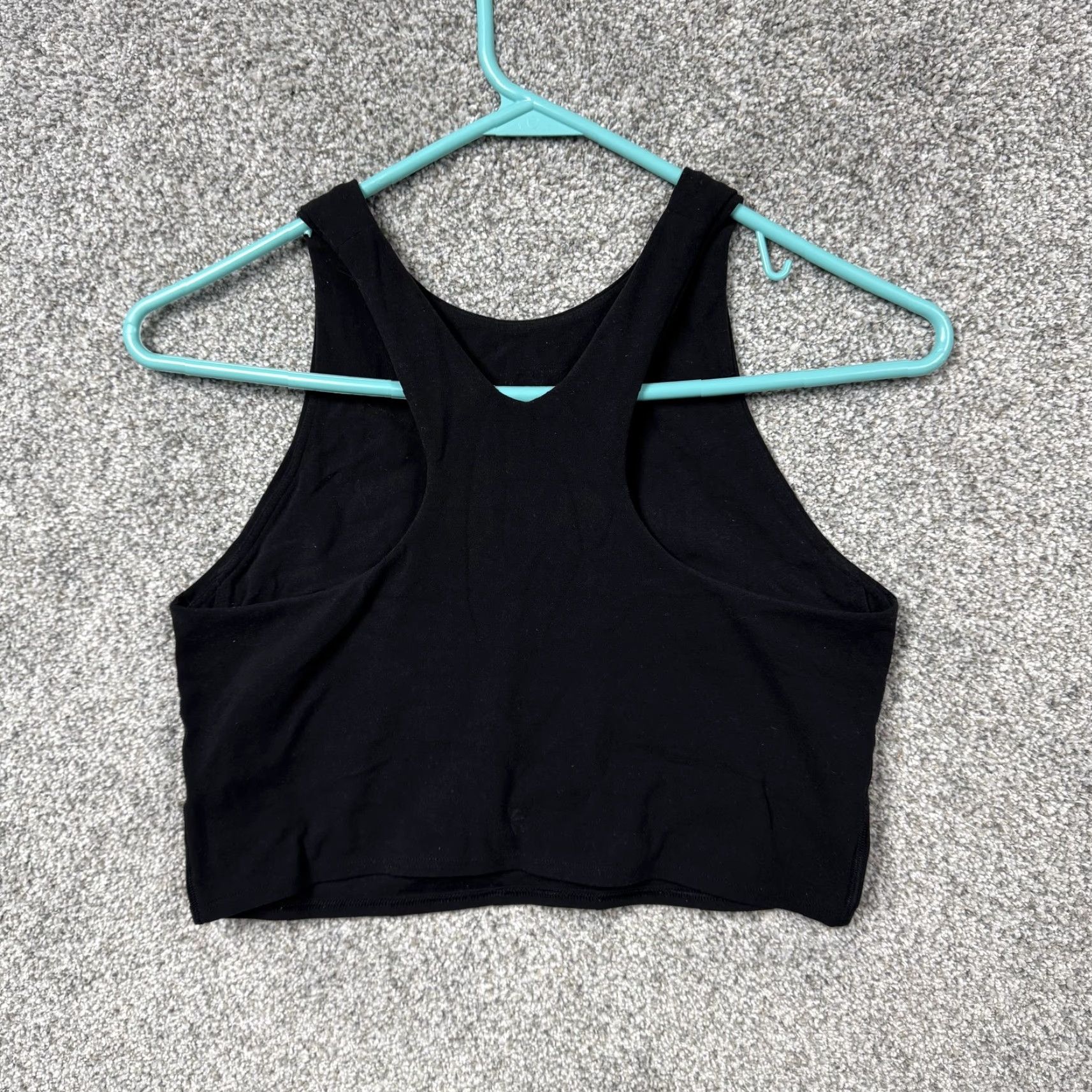 Athleta Athleta Tank Top Womens S Black High Neck Racerback Cropped Athletic Workout Size S / US 4 / IT 40 - 2 Thumbnail