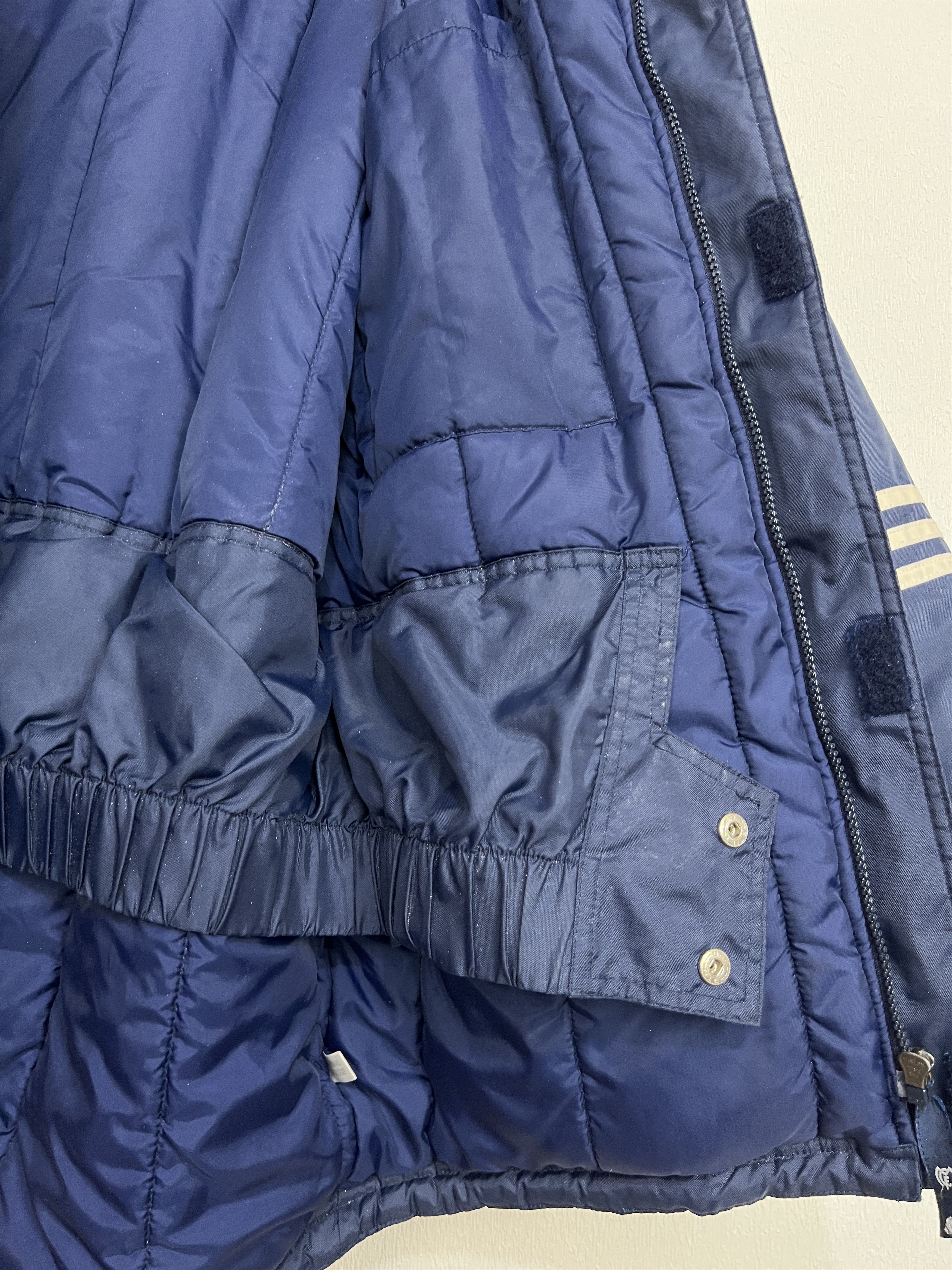 Adidas Vintage 90's Adidas Real Madrid Football Blue Bomber Jacket Size US S / EU 44-46 / 1 - 11 Thumbnail