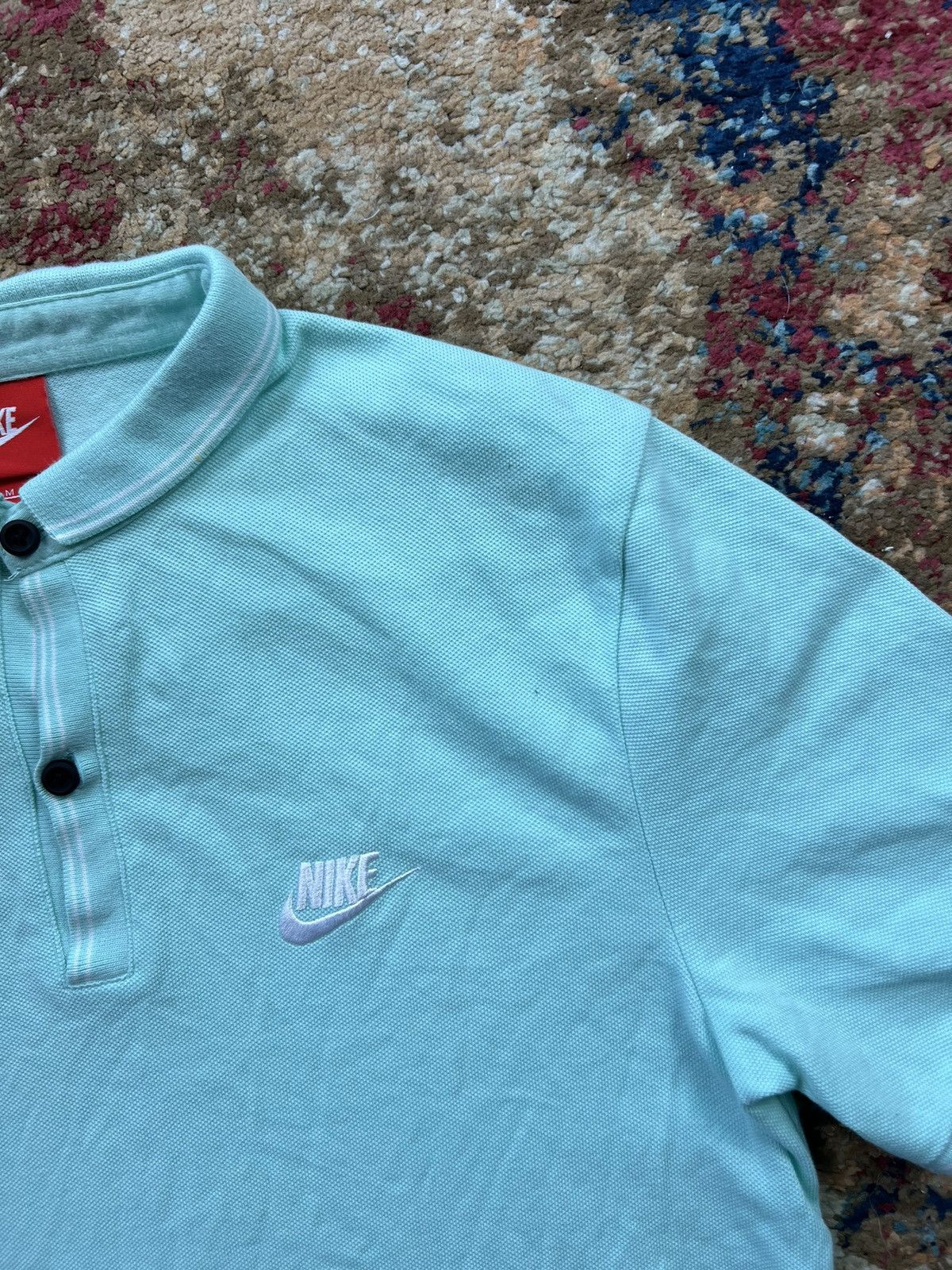 Nike × Vintage 90’s NIKE RETRO POLO T-SHIRT Y2K SWOOSH LOGO Size US M / EU 48-50 / 2 - 2 Thumbnail