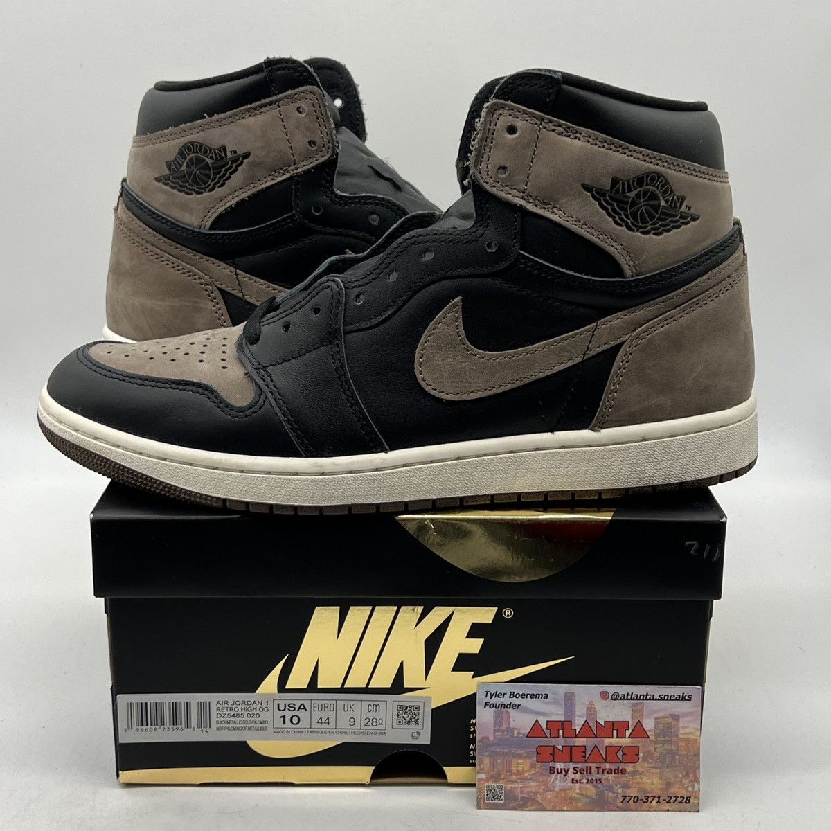 image of Air Jordan 1 High Palomino Shoes in Brown, Men's (Size 10)