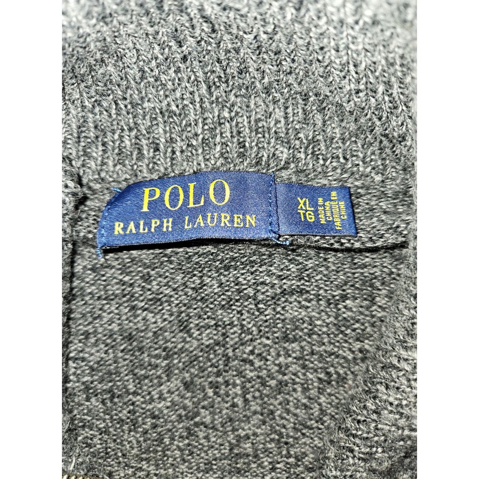 Polo Ralph Lauren Polo Ralph Lauren Sweater Men's XL Charcoal Gray 1/4 Zip Long Sleeve Preppy Size US XL / EU 56 / 4 - 2 Thumbnail