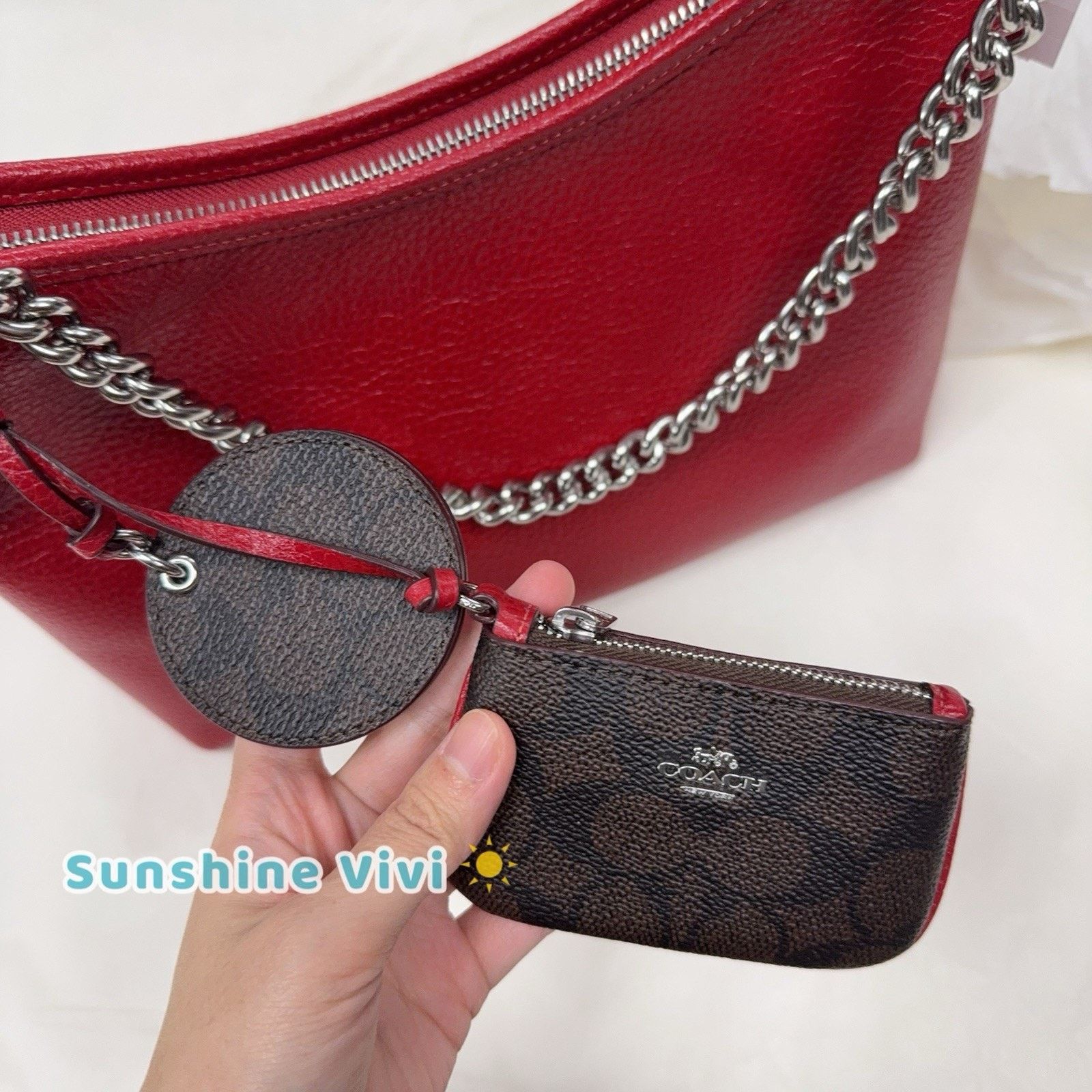 Coach NWT Coach Laurel Shoulder Bag Mirror Charm & Pouch CBI94 Size ONE SIZE - 4 Thumbnail