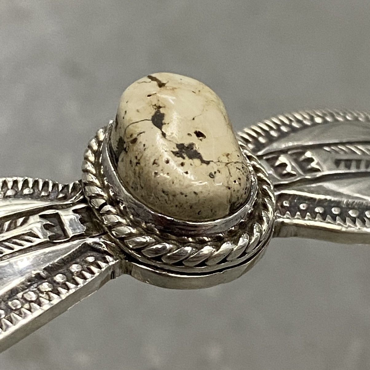 Kapital × Vintage Vtg 70s Navajo Sterling White Buffalo Stamped Cuff RARE Size ONE SIZE - 7 Thumbnail
