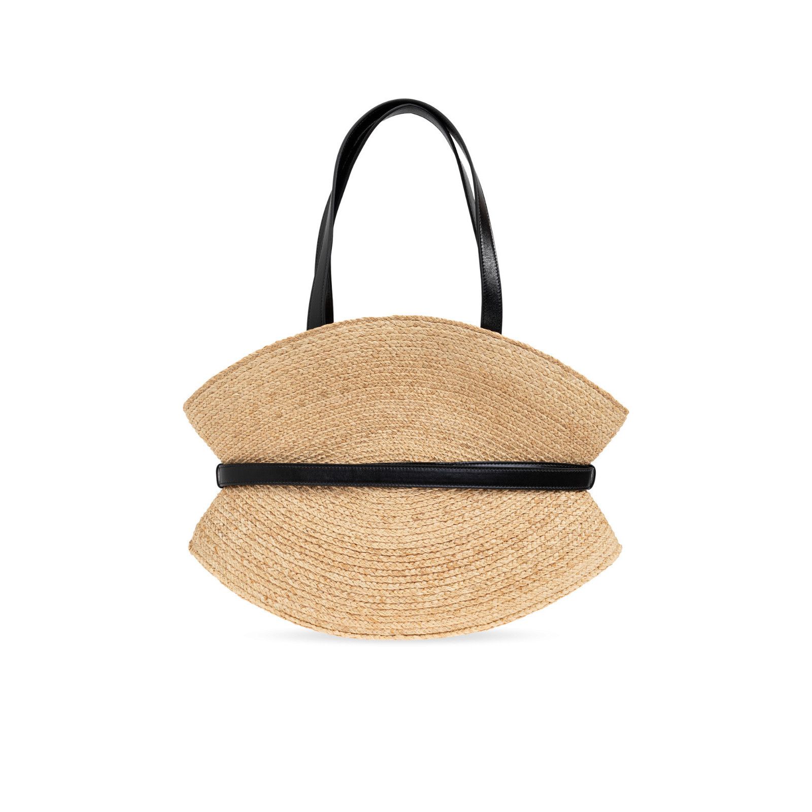 Balmain BALMAIN Shuffle Medium Beige Raffia Shoulder Bag New & Authe Size ONE SIZE - 2 Thumbnail