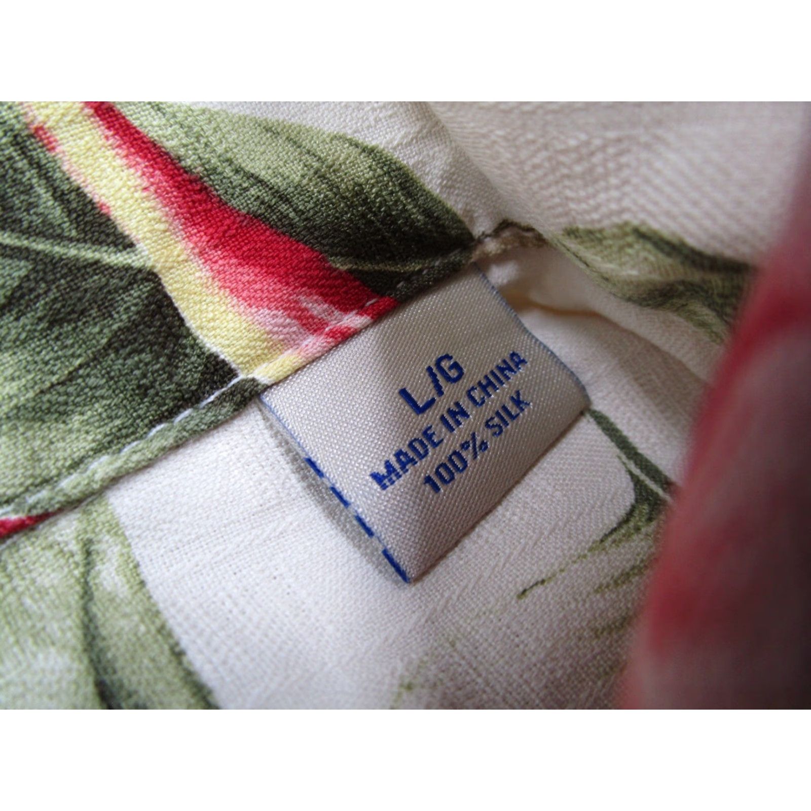 Tommy Bahama Tommy Bahama Shirt Men Large Beige Floral Silk Button Up Short Sleeve Hawaiian Mens Size US L / EU 52-54 / 3 - 4 Thumbnail