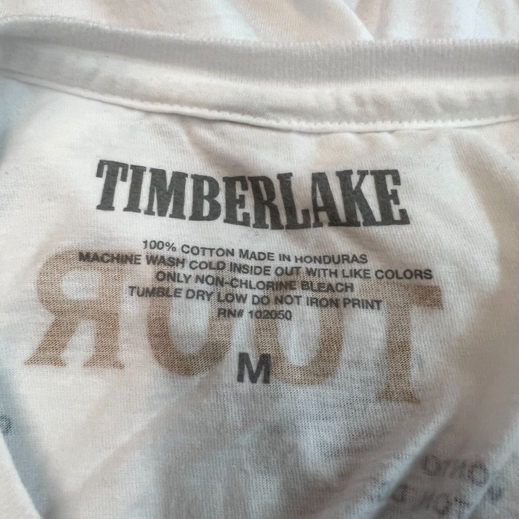 Vintage Justin Timberlake Man Of The Woods Tour Mens White Graphic Tank Top M Shirt Size US M / EU 48-50 / 2 - 6 Thumbnail