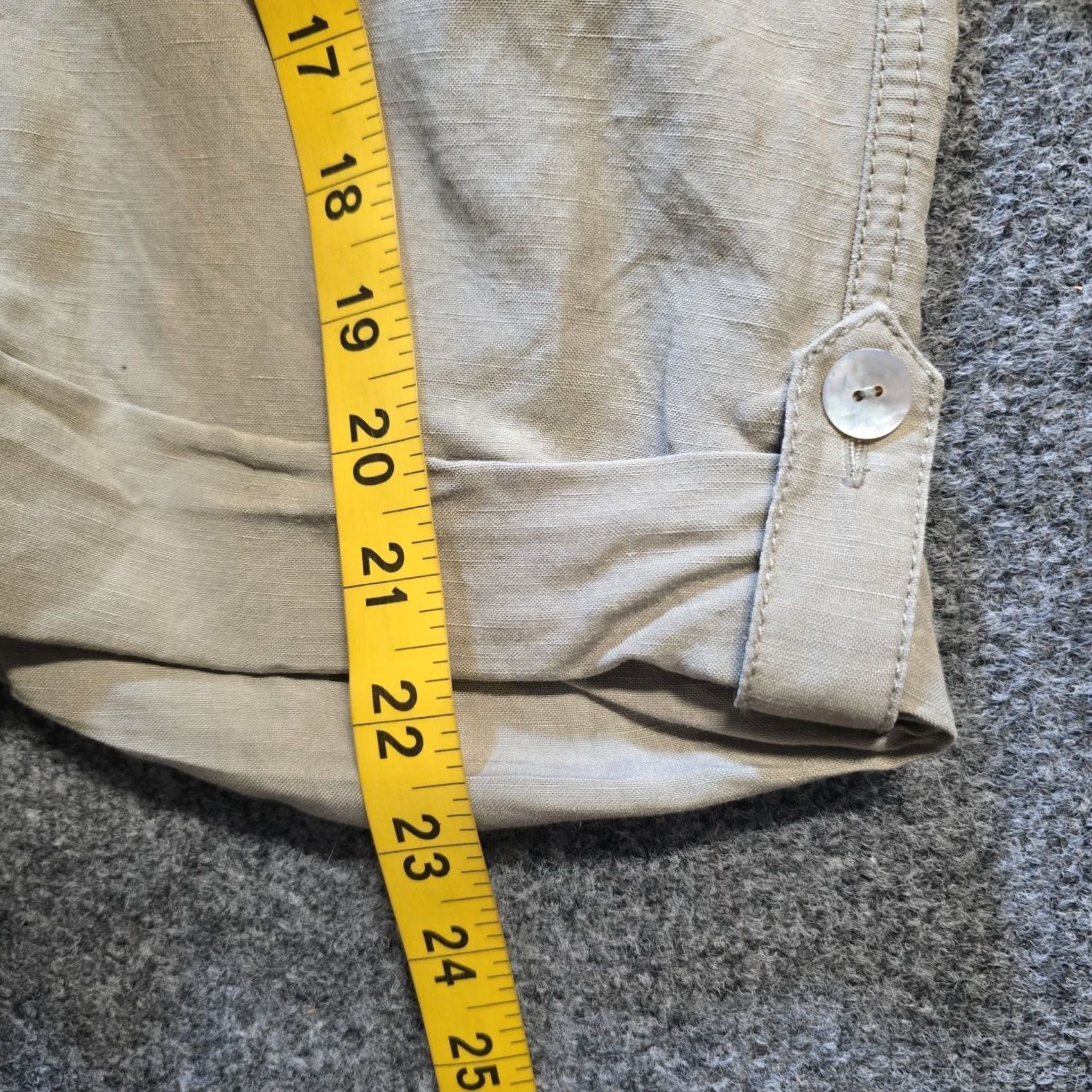 J. Jill J. Jill Pants Womens Size 8P Petite Beige Silk Linen Blend Cropped Pull On Casual Beige Silk Linen Blend Cropped Pants Casual Womens 8P Petite Size 30" / US 8 / IT 44 - 7 Thumbnail