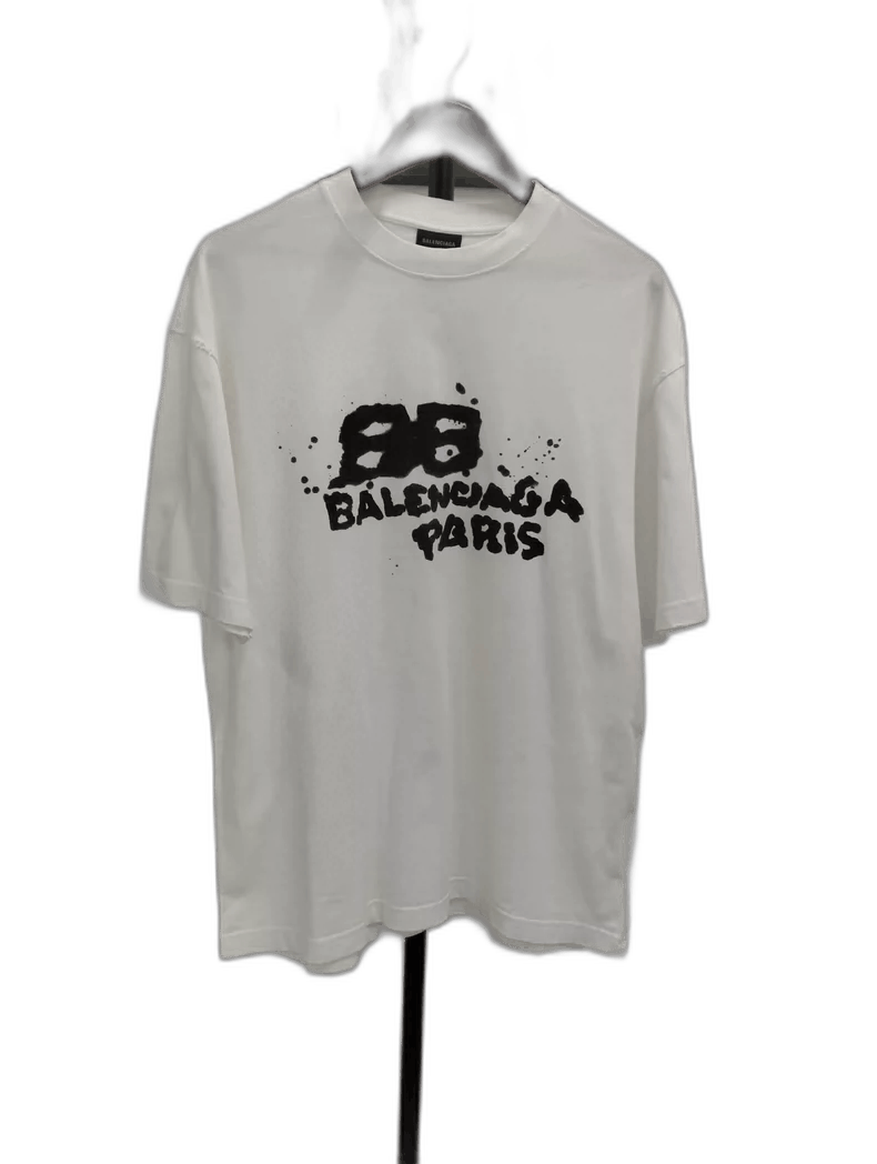 Balenciaga Balenciaga Paris White Short Sleeve T-shirt Size US S / EU 44-46 / 1 - 1 Thumbnail