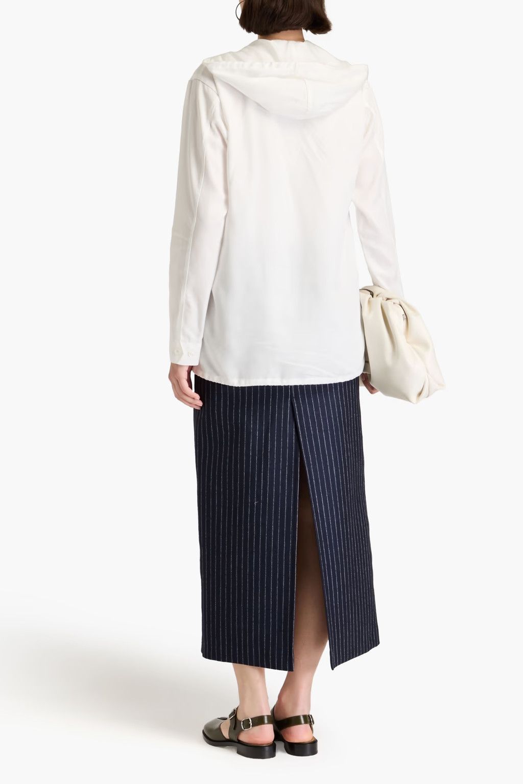 Maison Margiela o1y0625 Hooded Shirt in White Size XS / US 0-2 / IT 36-38 - 2 Thumbnail