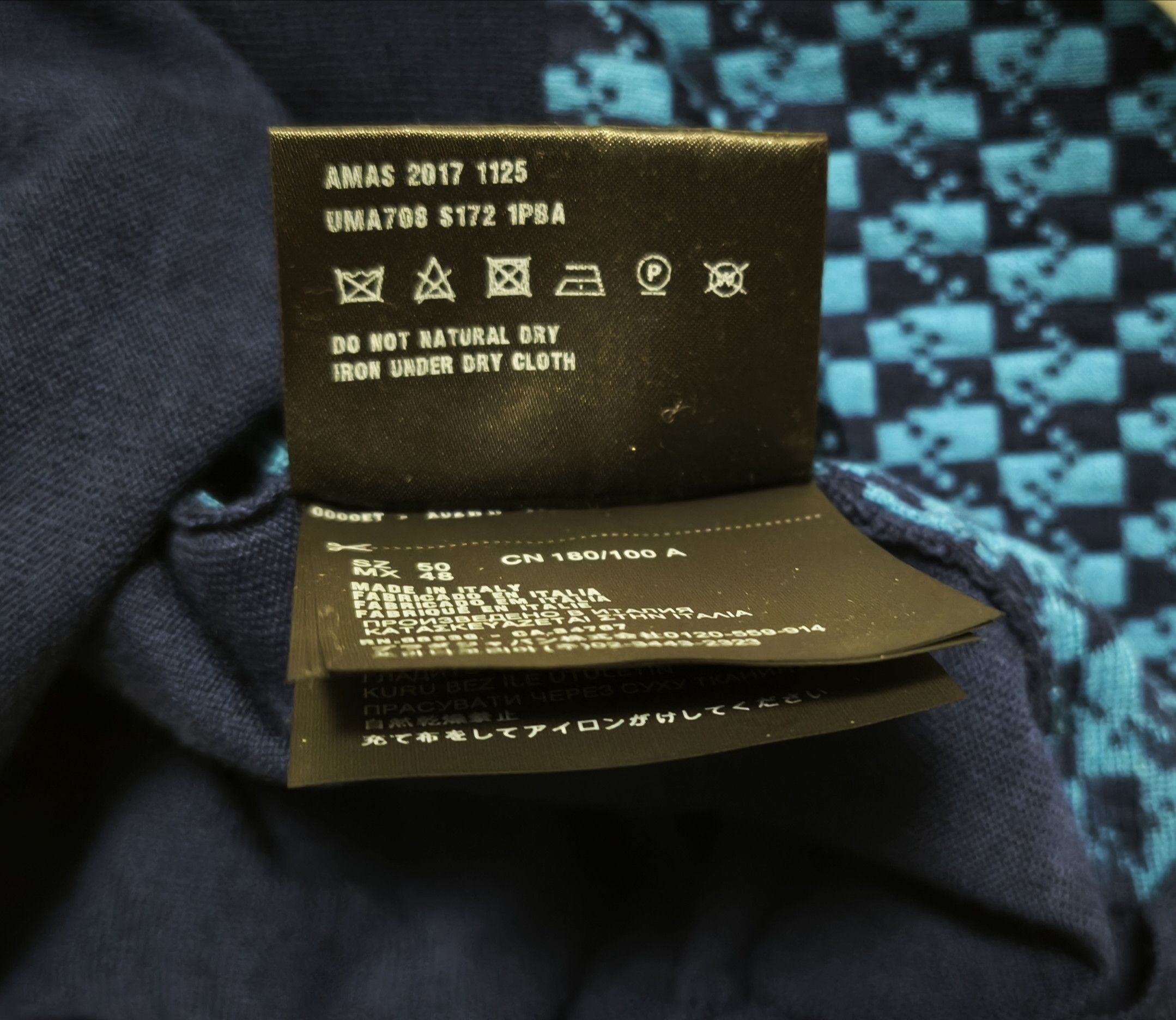 Prada Fall 2017 - Virgin wool sweater - blue chevron print Size US M / EU 48-50 / 2 - 5 Thumbnail