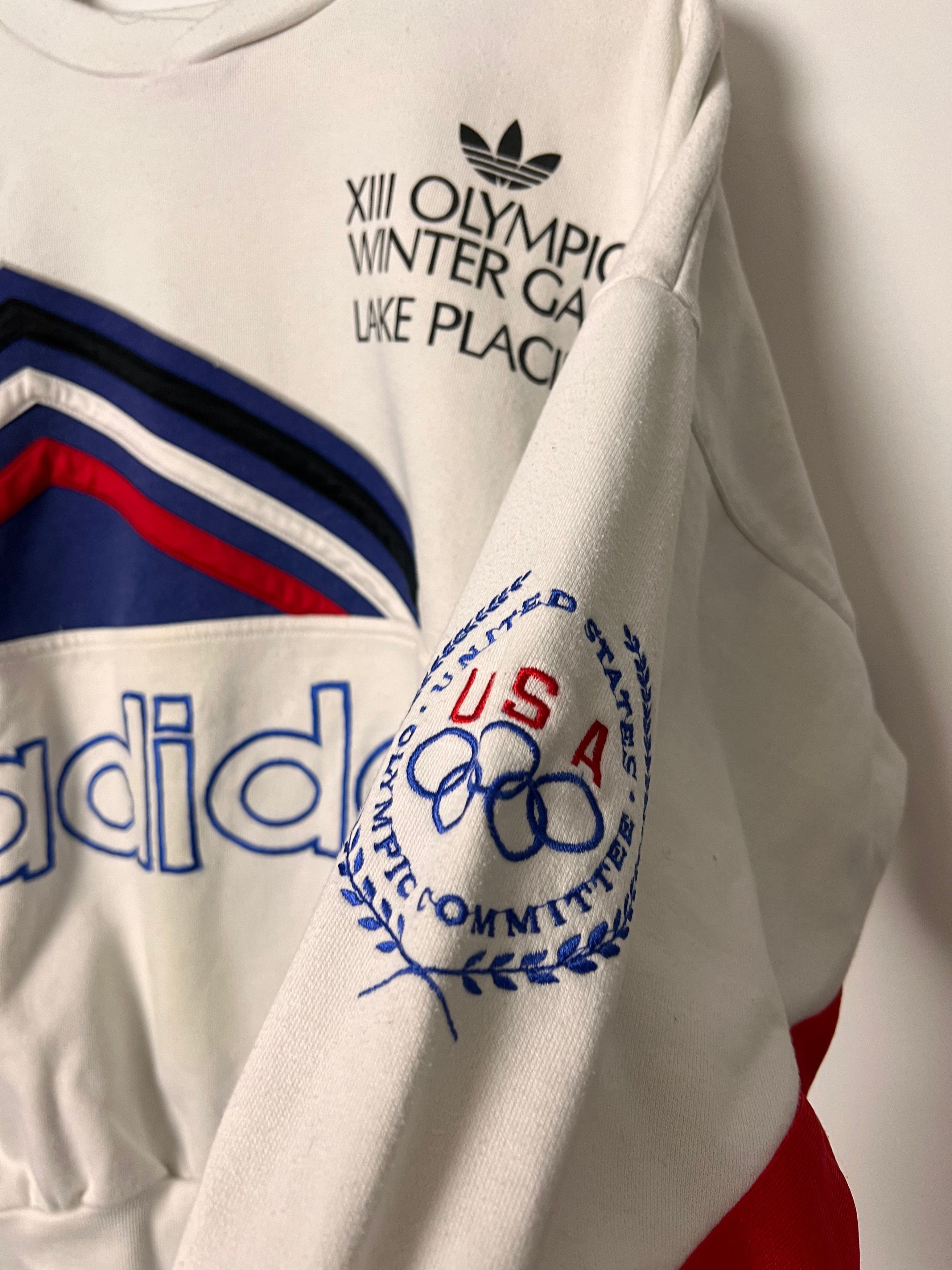 Adidas 90's Adidas Lake Placid Olympic Games 1980 Sweatshirt Size US L / EU 52-54 / 3 - 5 Thumbnail