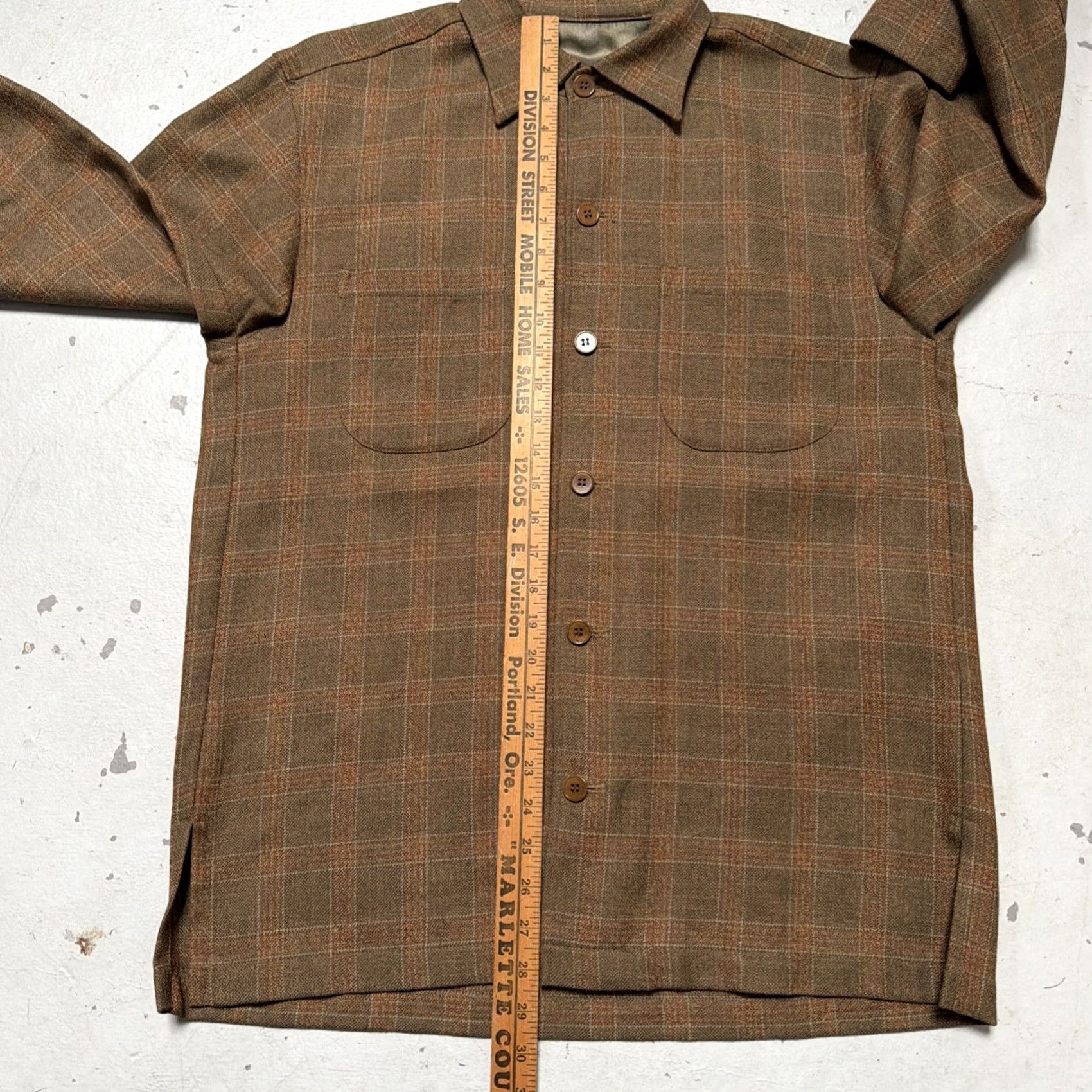 Joseph C. Joseph NY Wool Plaid Flannel Button-Up Shirt M Unisex Adults Long Sleeve Brown USA Vintage Size US M / EU 48-50 / 2 - 3 Thumbnail