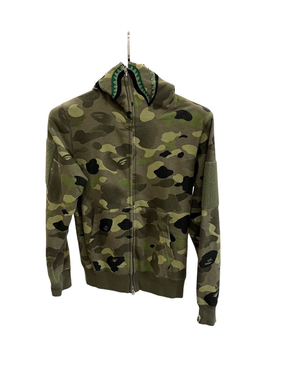 Bape × XO BAPE × XO Camo Shark Full Zip Hoodie Orange | Grailed