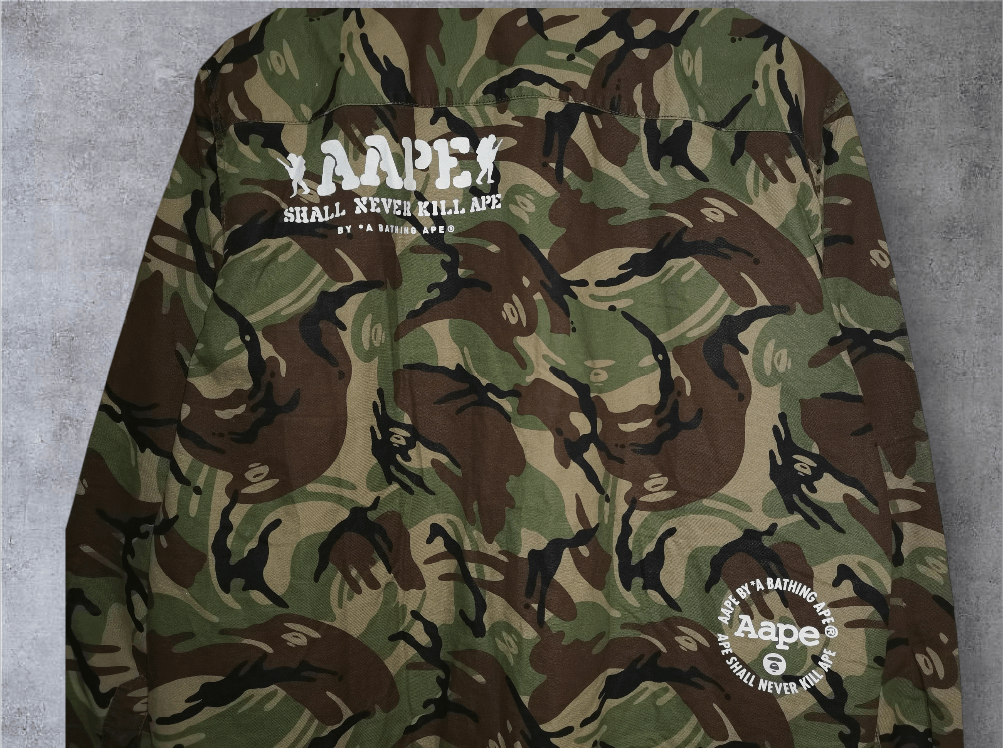 Aape AAPE by A Bathing Foot Soldier Patch Camo Shirt Size US XL / EU 56 / 4 - 18 Thumbnail