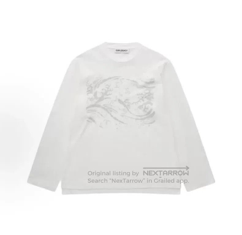 Our Legacy Our Legacy White Printed Long-Sleeve Top Size US M / EU 48-50 / 2 - 6 Thumbnail