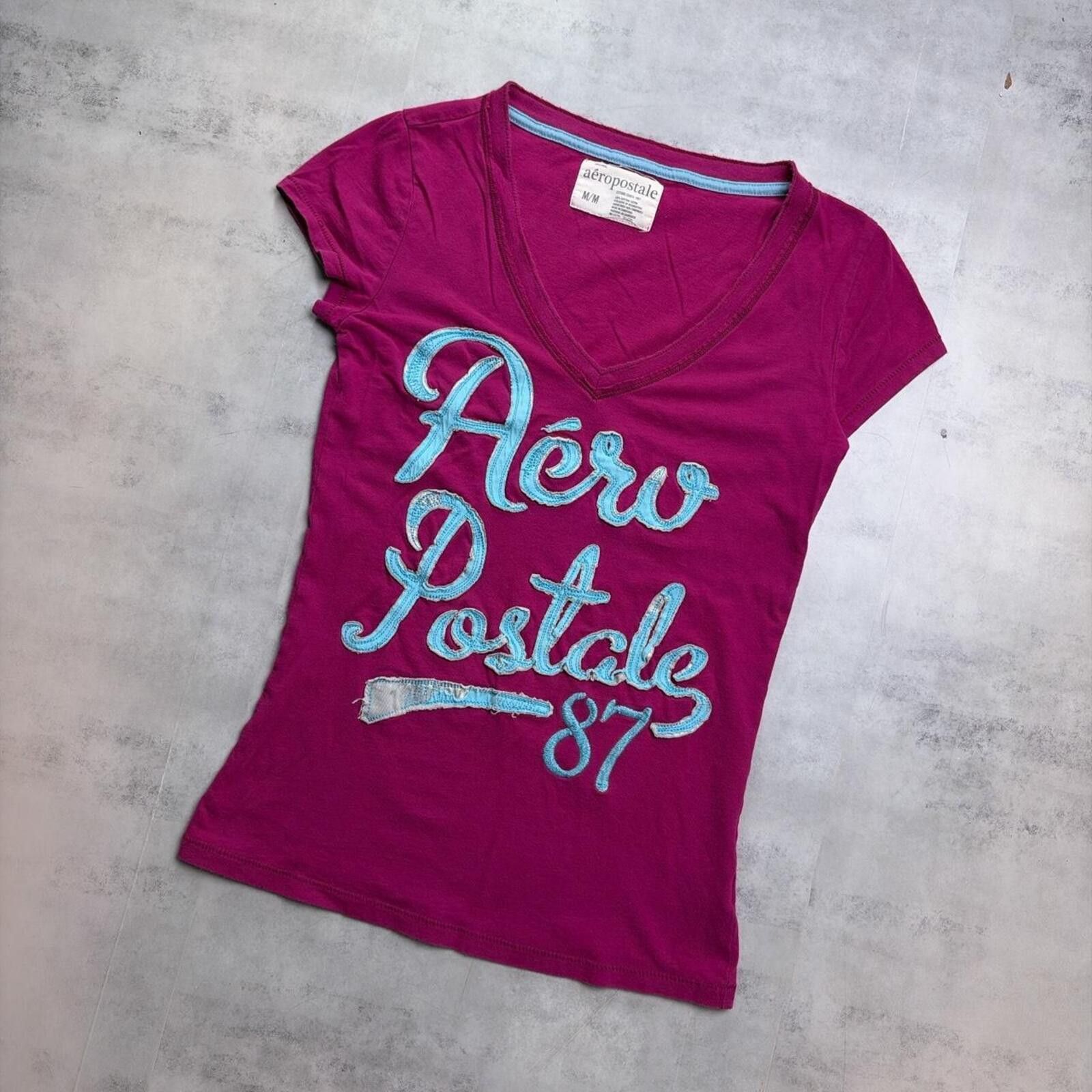 Aeropostale Y2K Pink Aeropostale Surf Grunge T-Shirt Size US M / EU 48-50 / 2 - 2 Thumbnail