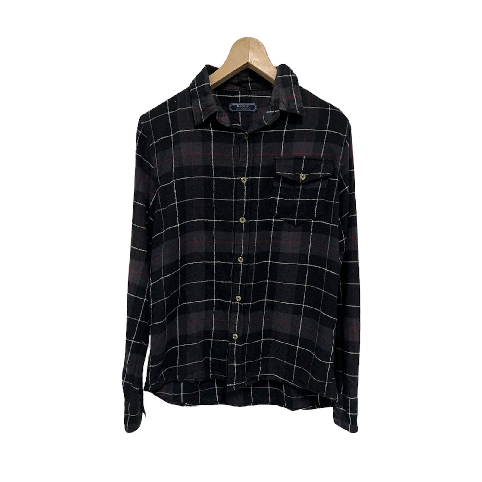 Vintage Vintage Request Plaid Tartan Flannel Shirt Size US S / EU 44-46 / 1 - 1 Thumbnail