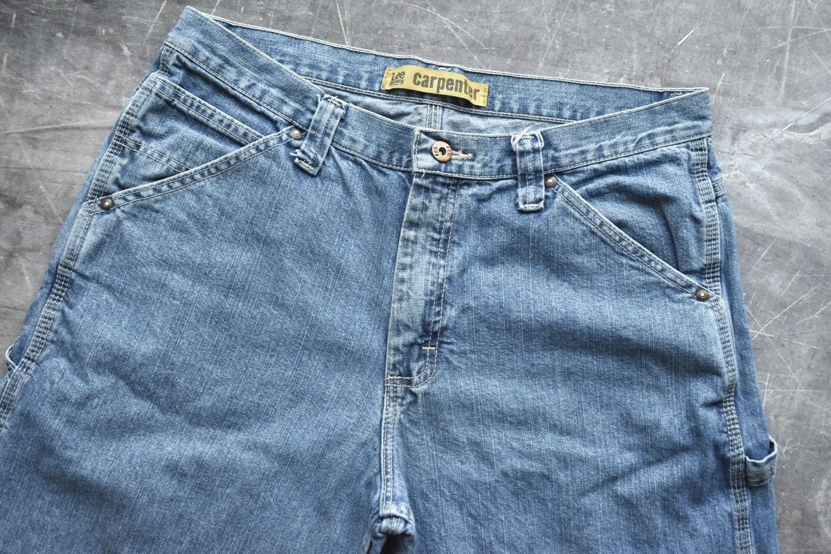 Vintage Vintage Y2K Lee Durgarees Carpenter Denim Jeans (33X32) Size US 33 - 3 Thumbnail