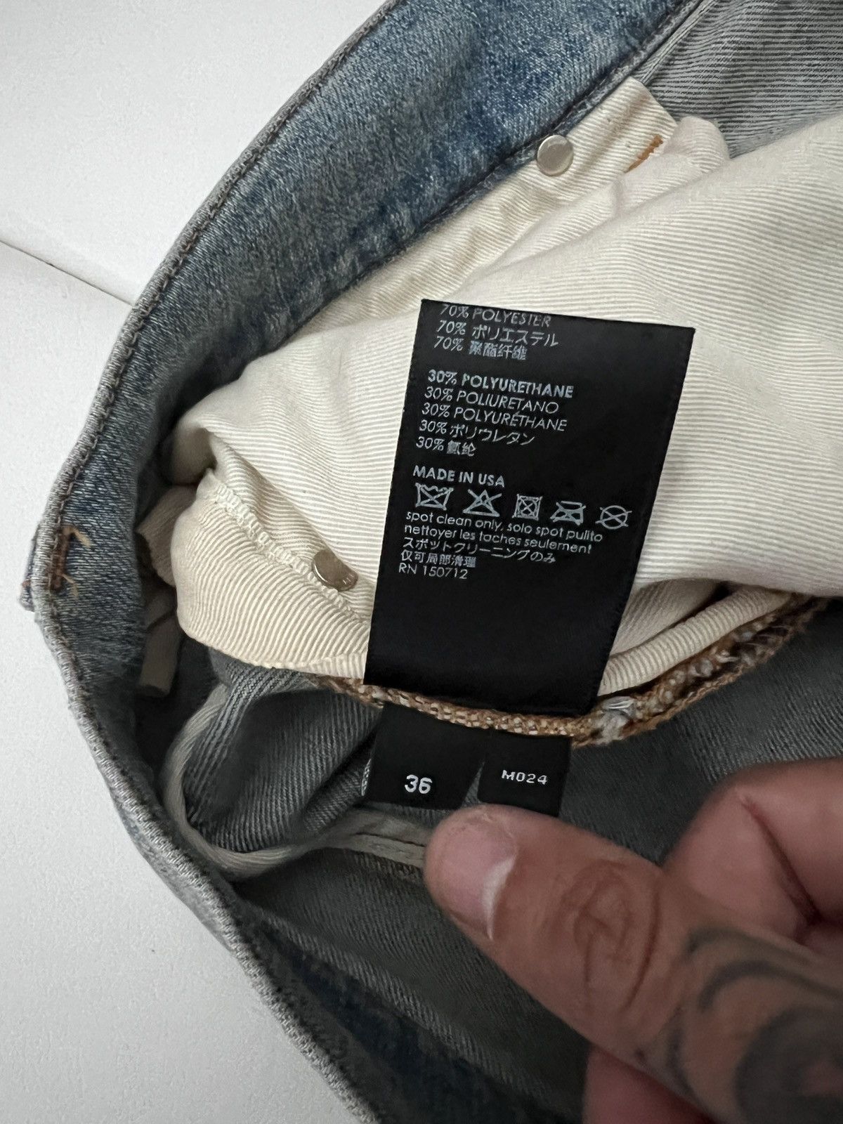 Amiri Amiri sky blue patch mx1 jeans 32 Size US 32 / EU 48 - 9 Thumbnail
