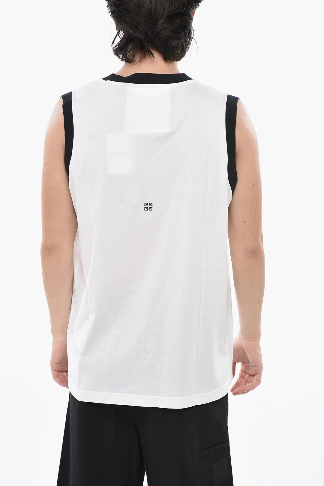 Givenchy og1mm0326 V-Neck Cotton Tank Top in White Size US S / EU 44-46 / 1 - 2 Thumbnail
