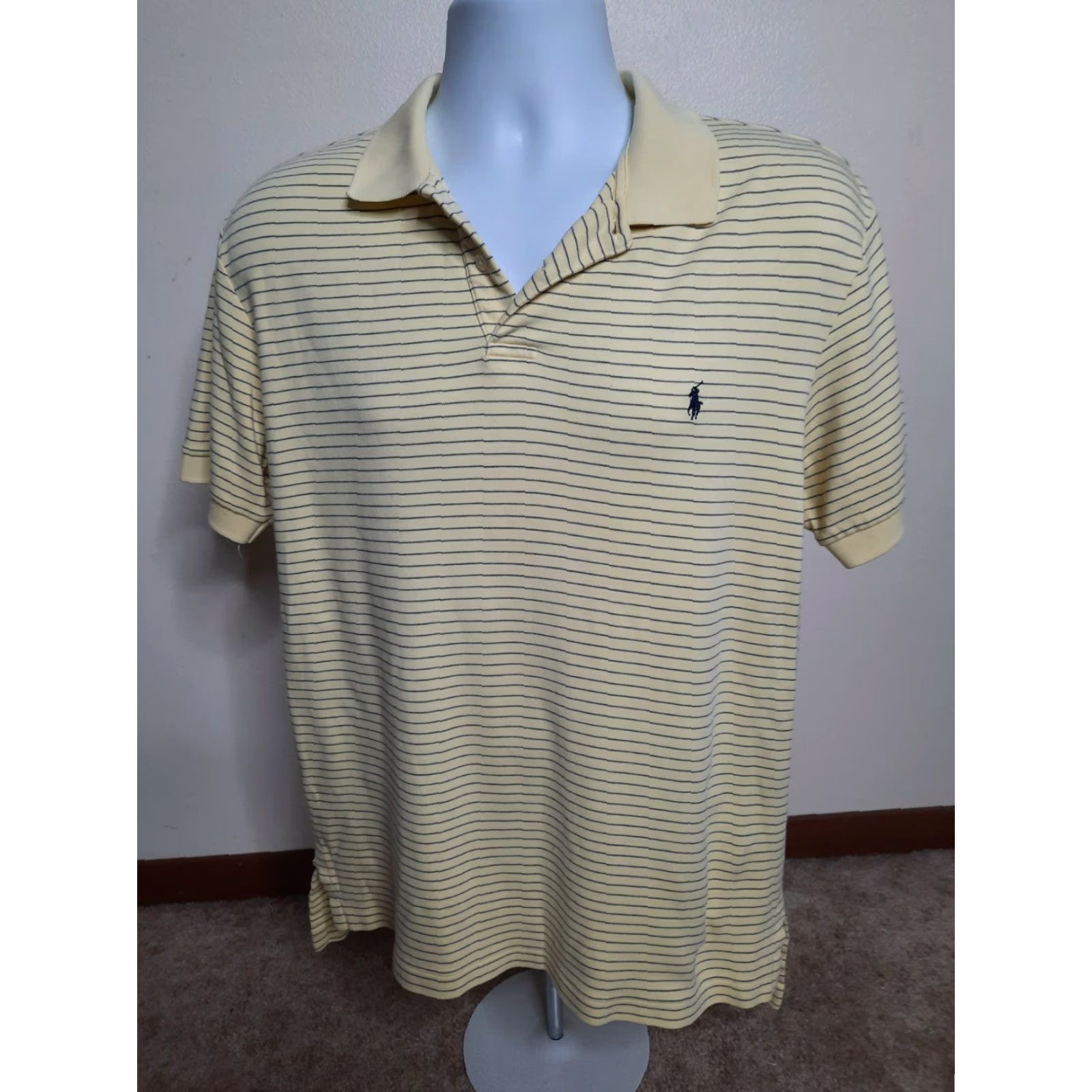 Polo Ralph Lauren Polo Ralph Lauren Polo Shirt Men's 100% Cotton Classic Fit Yellow Stripe Short Sleeve Medium Size US M / EU 48-50 / 2 - 6 Thumbnail
