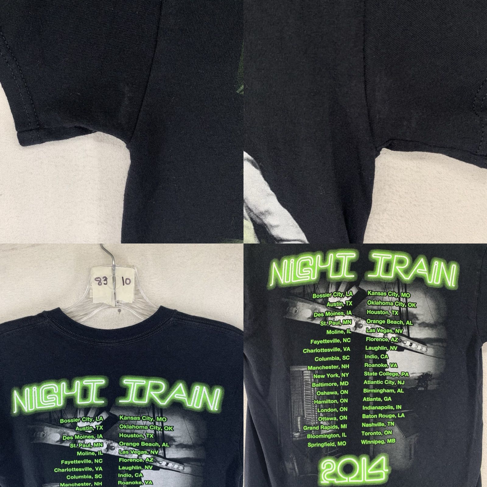 Anvil VINTAGE? No. Jason Aldean T Shirt Women Small Black Anvil 2014 Night Train Tour Concert Tee Size S / US 4 / IT 40 - 8 Thumbnail