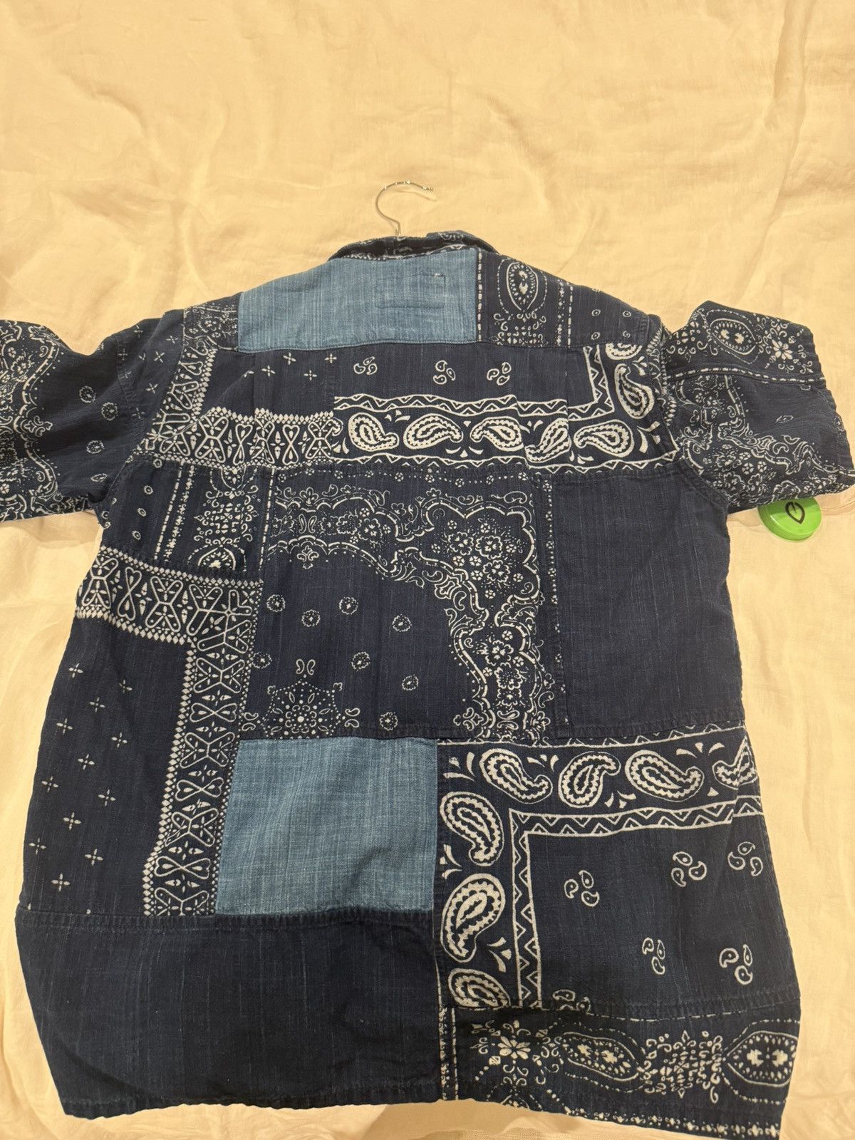 Soulive Soulive Ranru indigo bandana patchwork button up shirt Size US M / EU 48-50 / 2 - 2 Thumbnail