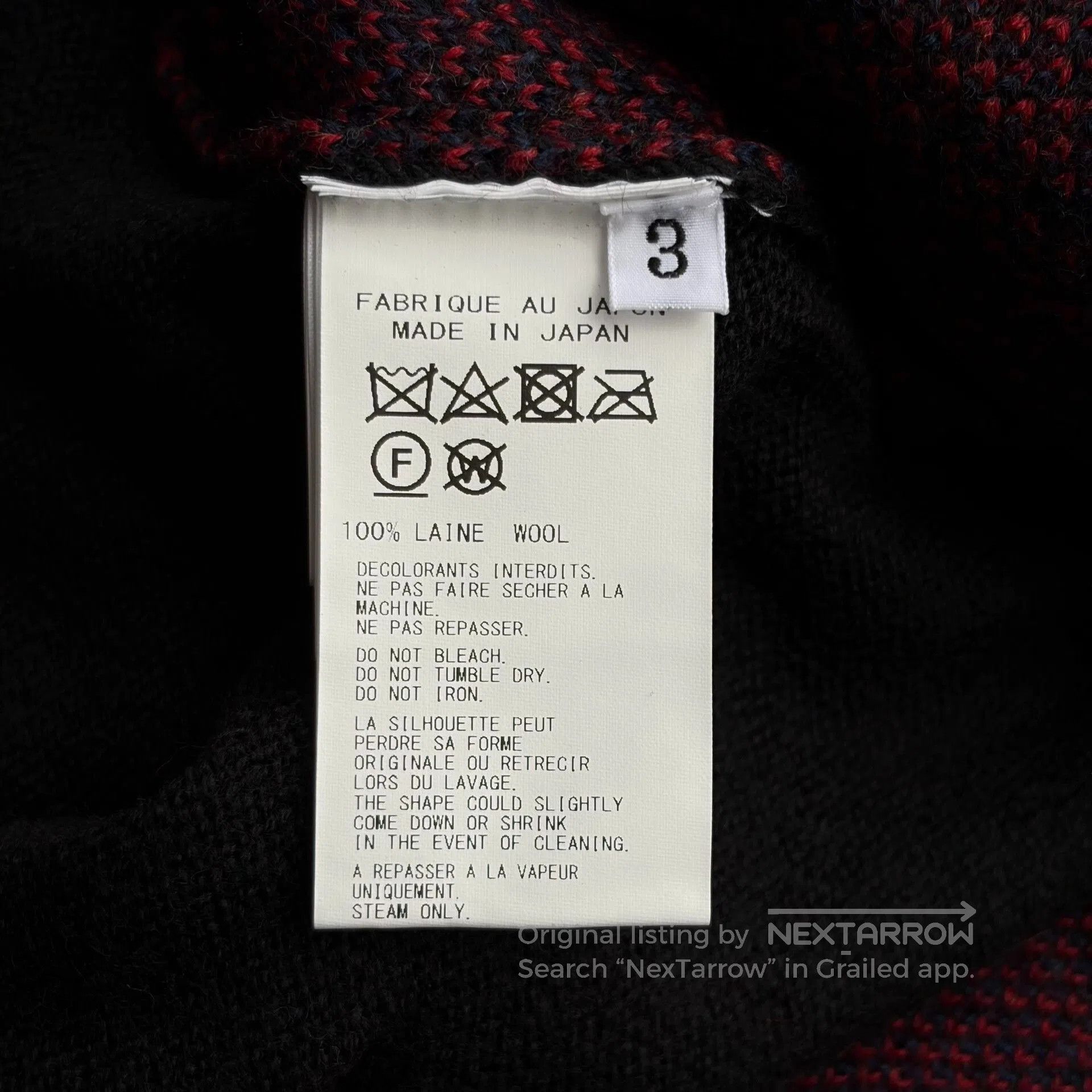 Yohji Yamamoto yohji yamamoto black red striped cardigan. Size US L / EU 52-54 / 3 - 8 Thumbnail