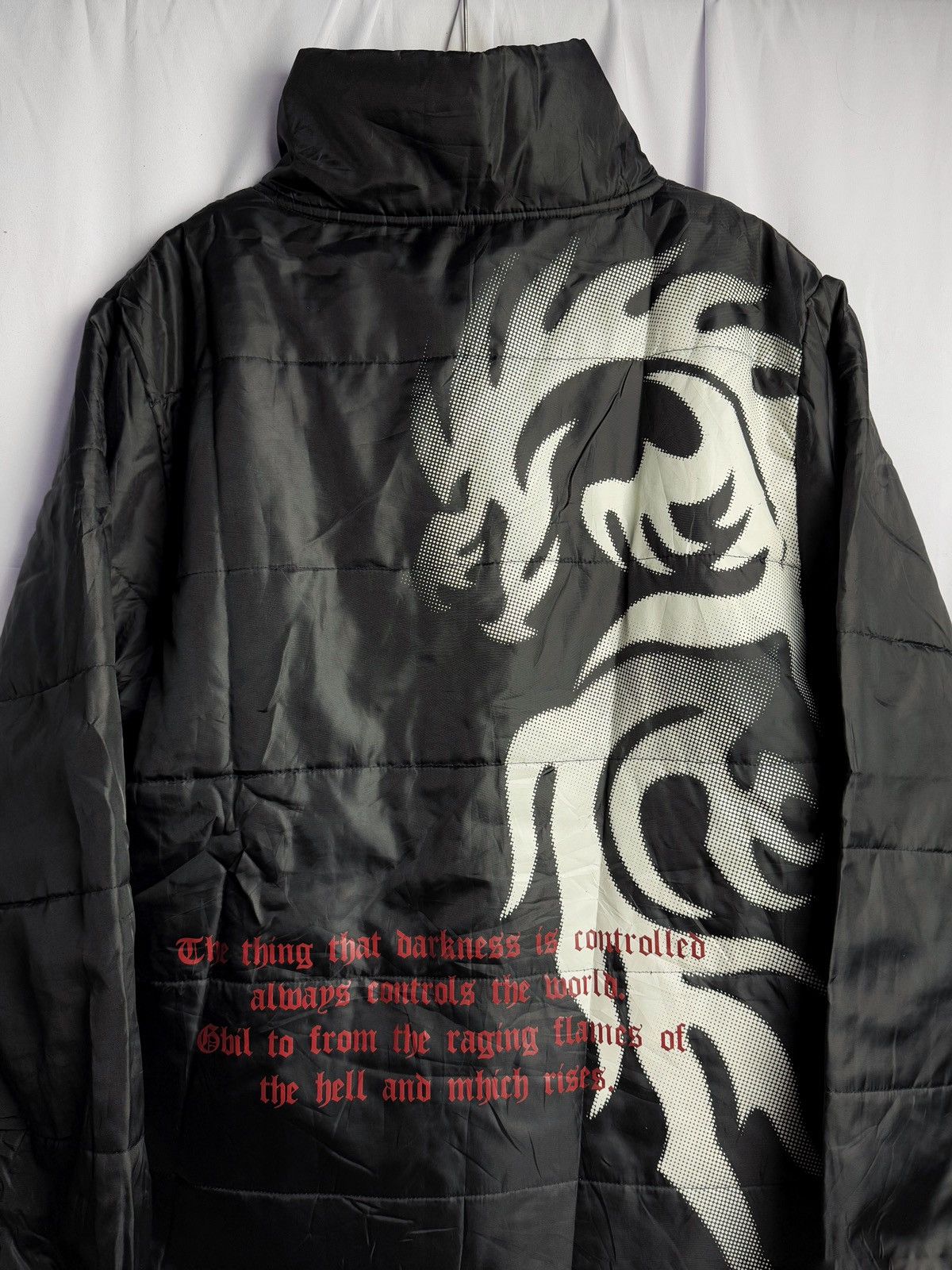 Hysteric Glamour Japanese Dragon Tribal Poem Puffer Jacket Lgb Goa Style Size US XL / EU 56 / 4 - 3 Thumbnail