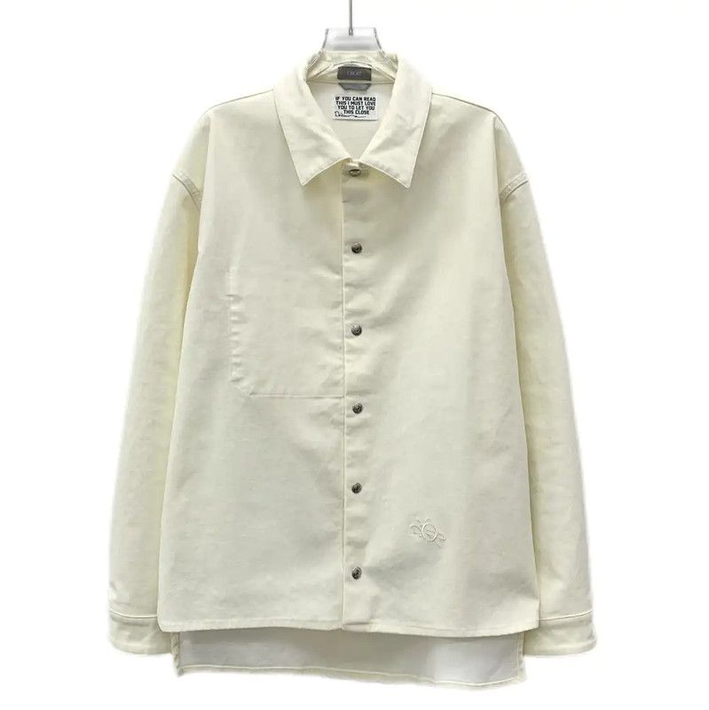 Dior Dior Beige Cotton Long Sleeve Shirt for Men 0089 Size US L / EU 52-54 / 3 - 1 Thumbnail