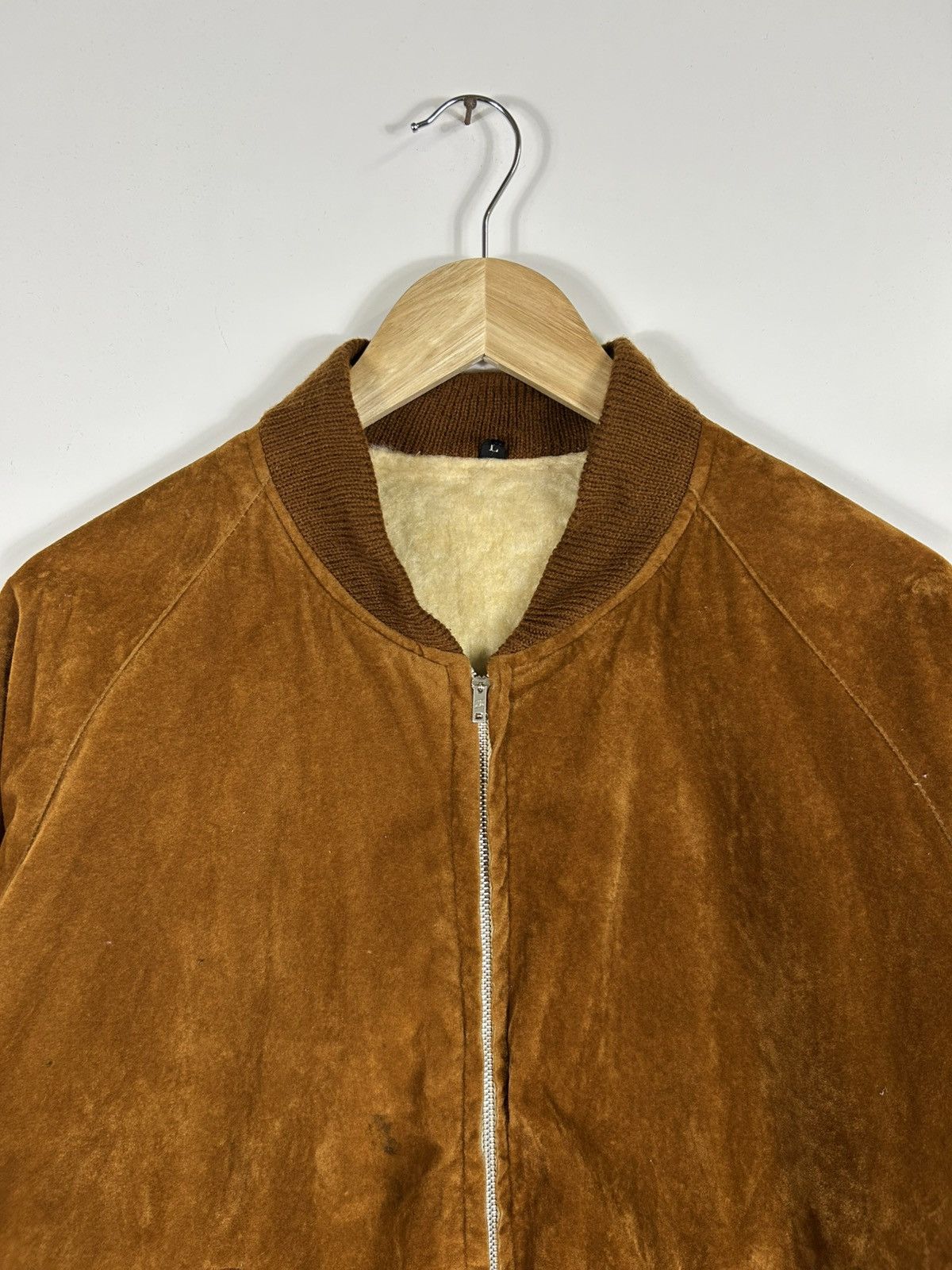Japanese Brand ⚡️Vintage Velvet Zipper Bomber Jacket Size US L / EU 52-54 / 3 - 4 Thumbnail