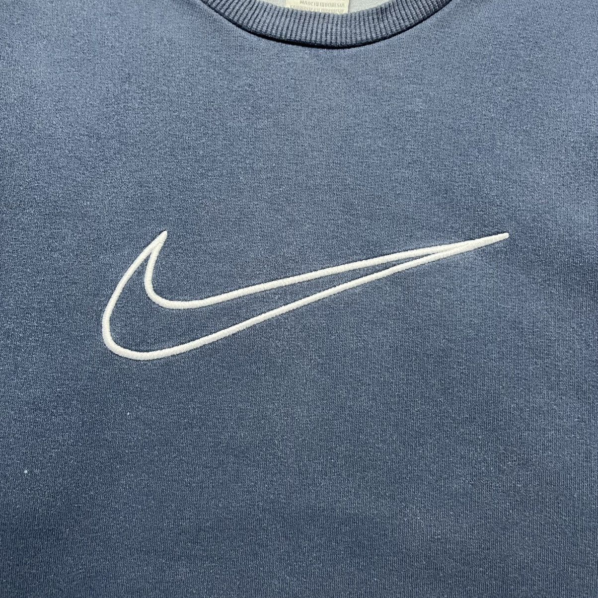 Nike Vintage Nike Big Central Logo Swoosh Sweatshirt Streetwear Size US L / EU 52-54 / 3 - 4 Thumbnail