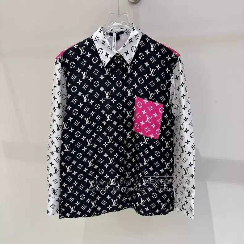 Louis Vuitton Louis Vuitton Mulberry silk presbyopic full-print shirt Size XS / US 0-2 / IT 36-38 - 1 Thumbnail