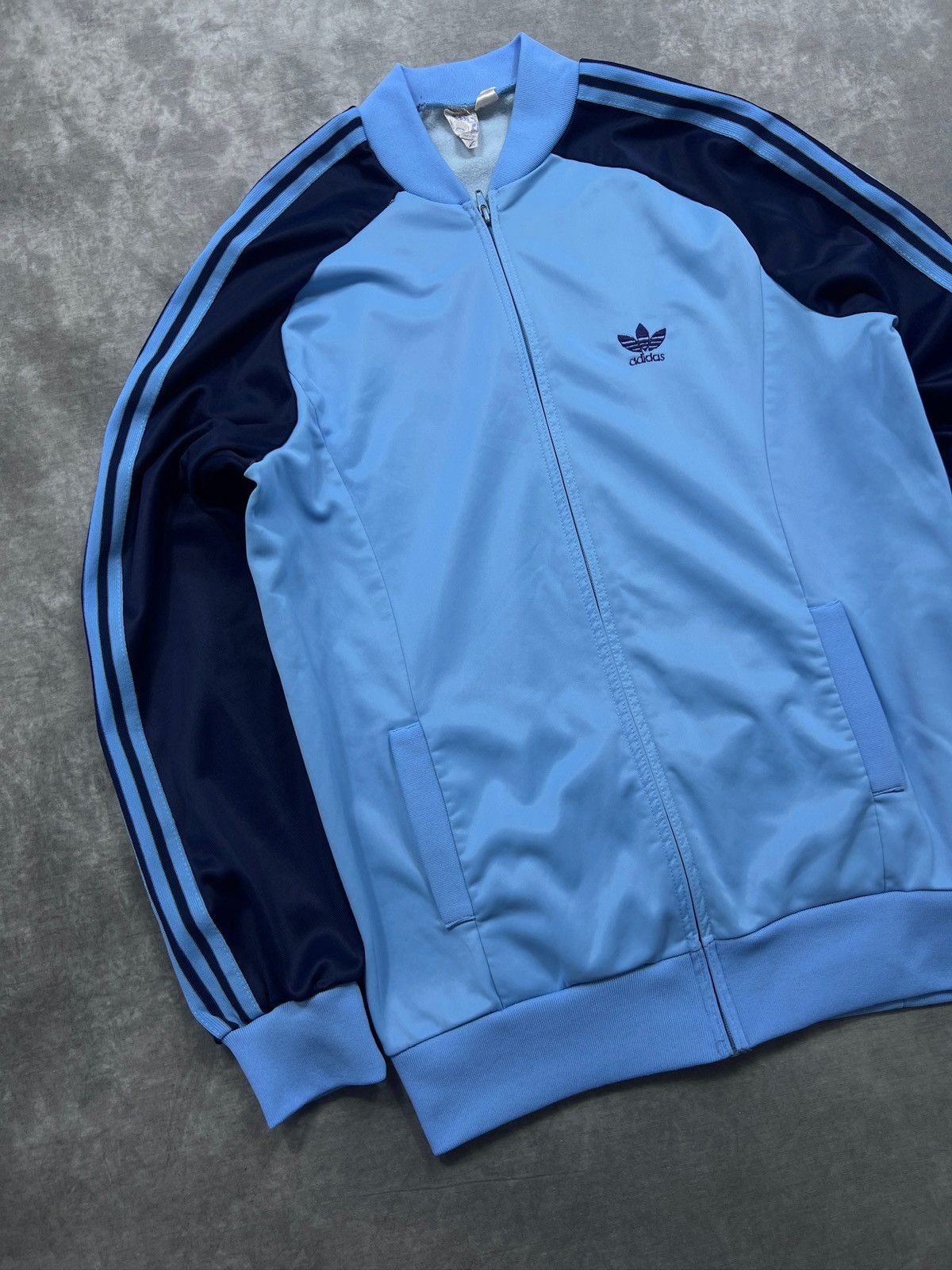Adidas Adidas Light Blue Track Jacket made in france vintage adidas Size US L / EU 52-54 / 3 - 5 Thumbnail