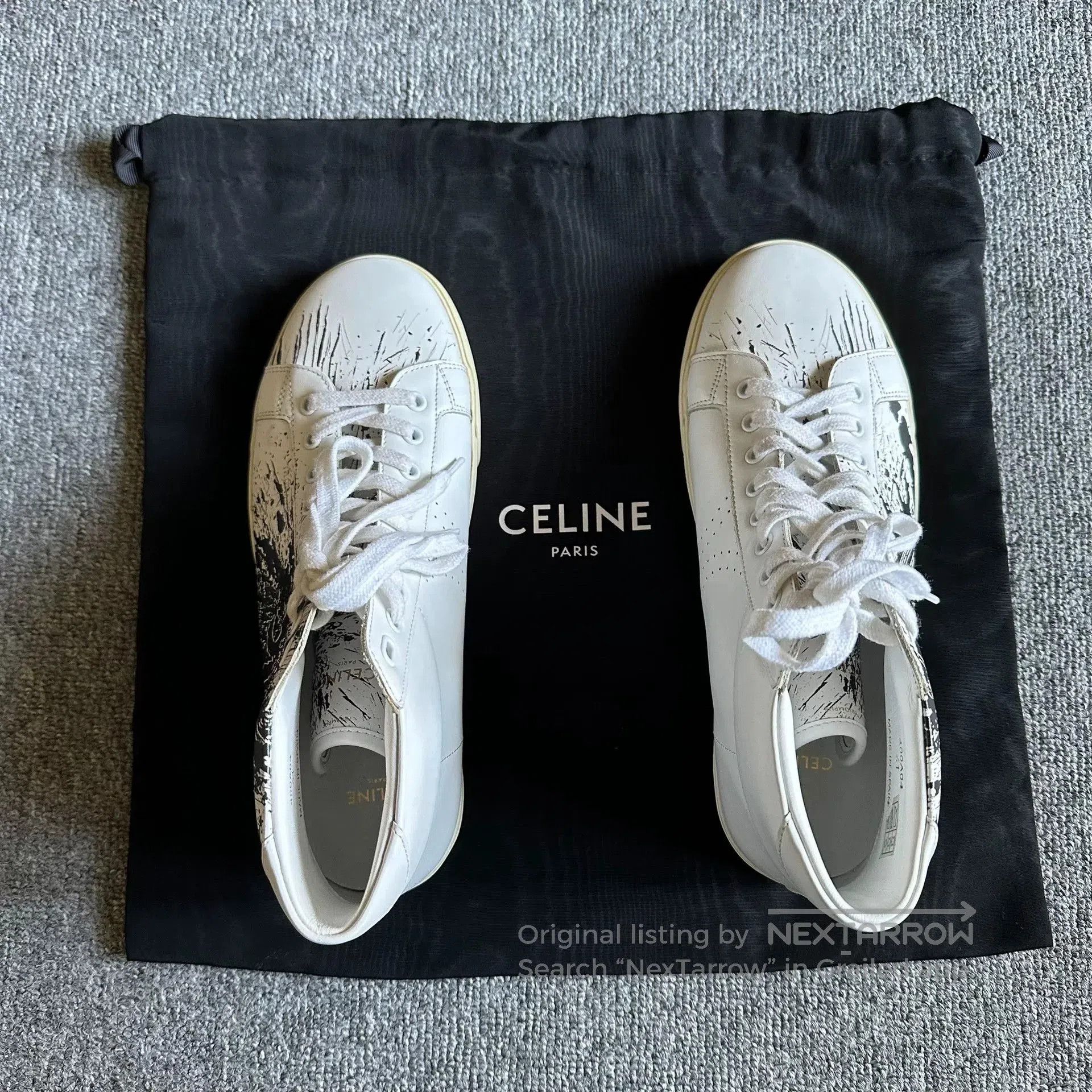 Celine Celine Black Graffiti Sneakers. Size US 8 / EU 41 - 4 Thumbnail