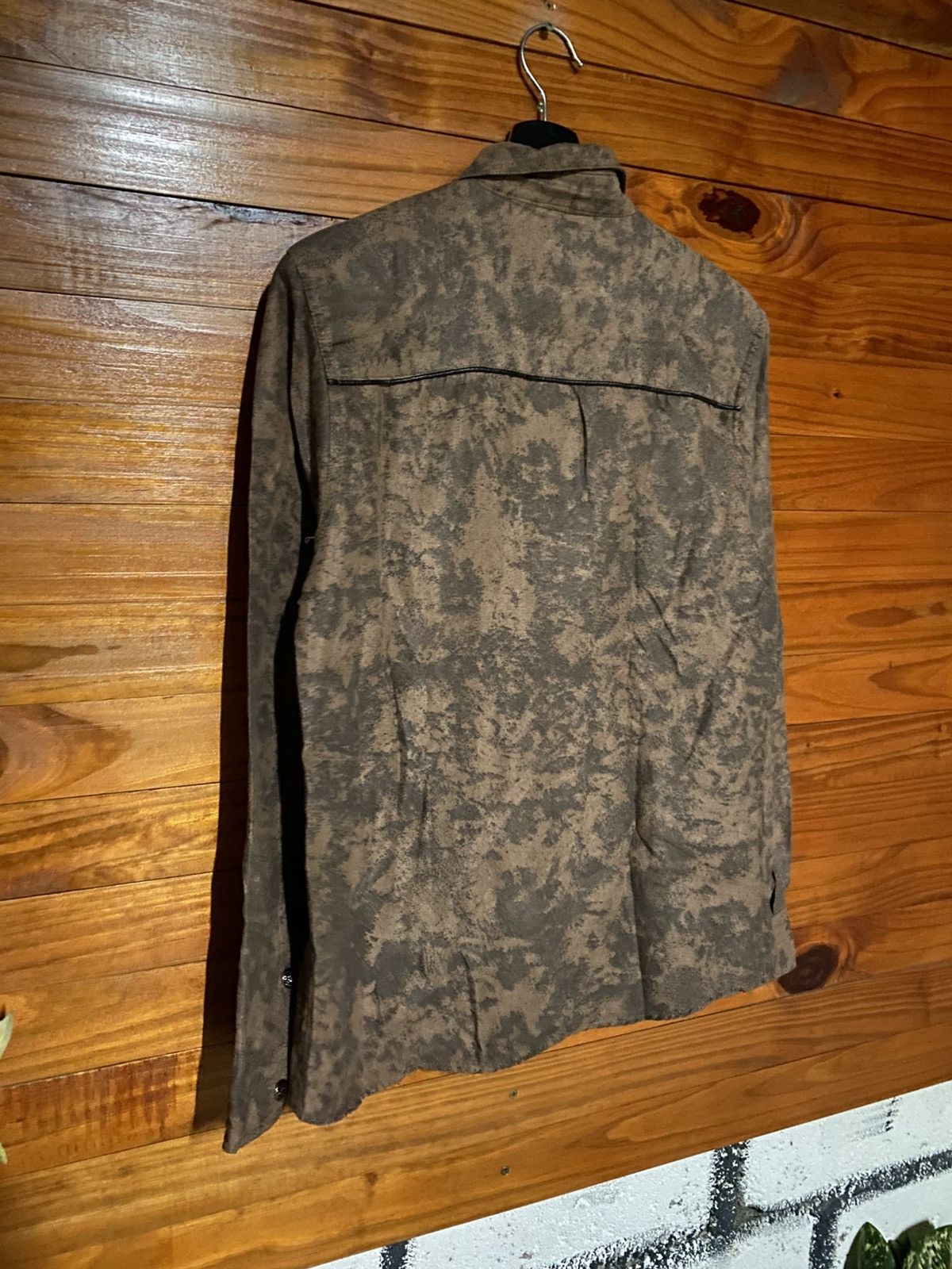 Japanese Brand Vintage MKOX Textured Utility Shirt Jacket Brown Long Sleeve Size US M / EU 48-50 / 2 - 11 Thumbnail