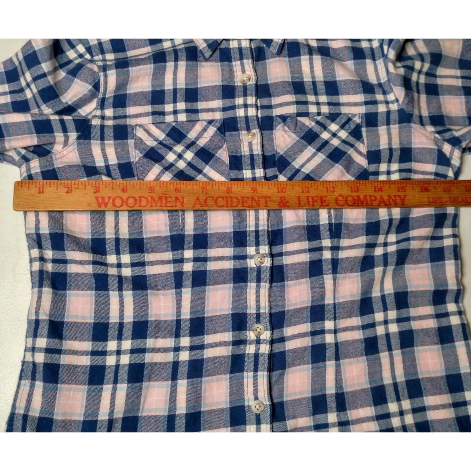 Vintage VINTAGE L.L. Bean Flannel Shirt Women PXXS Petite Pink Blue Plaid Workwear read Size XXS / US 00 / IT 34 - 4 Thumbnail