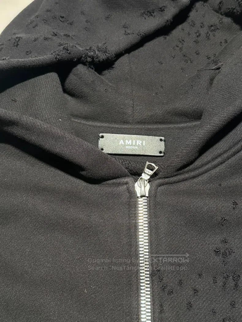 Amiri AMIRI hole black shotgun hooded sweater. Size US M / EU 48-50 / 2 - 2 Thumbnail
