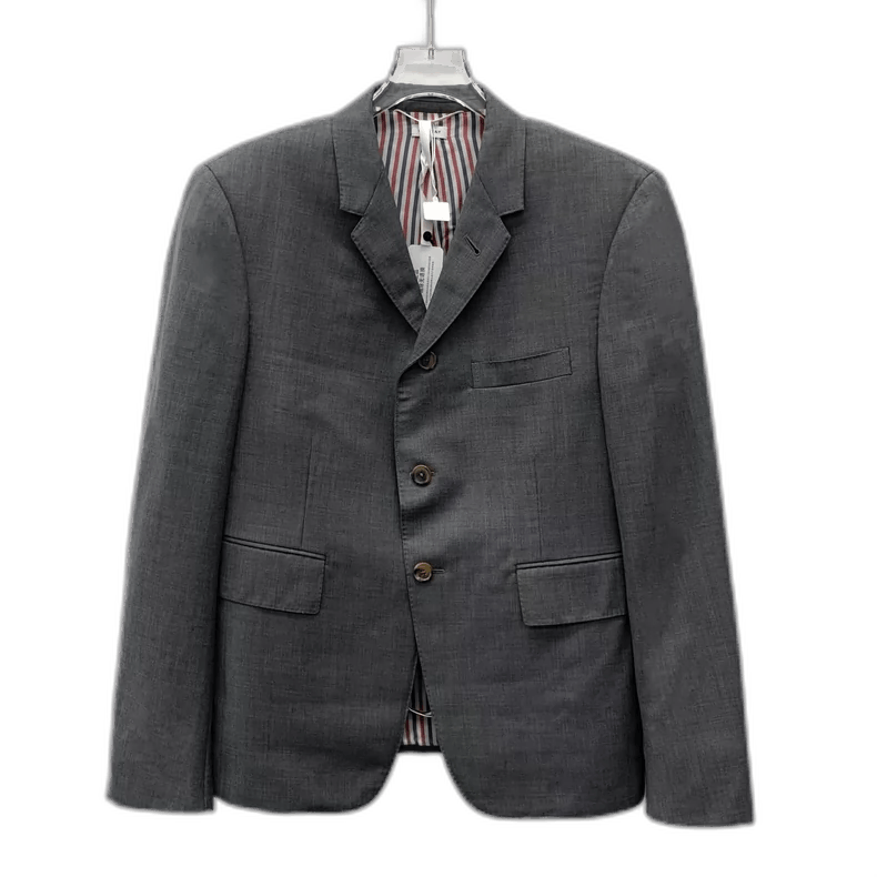 Thom Browne Thom Browne Gray Wool Long Sleeve Blazer Size US M / EU 48-50 / 2 - 1 Thumbnail