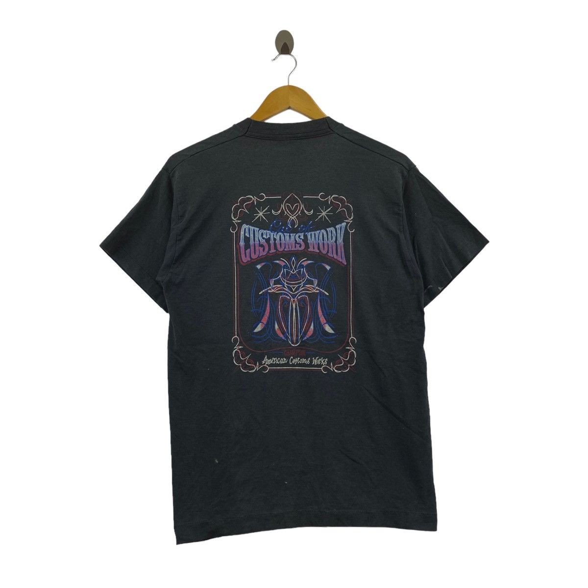 Fruit Of The Loom × Vintage Vintage 90s AMERICAN CUSTOMS WORK Fruit Of The Loom Print Size US M / EU 48-50 / 2 - 1 Thumbnail