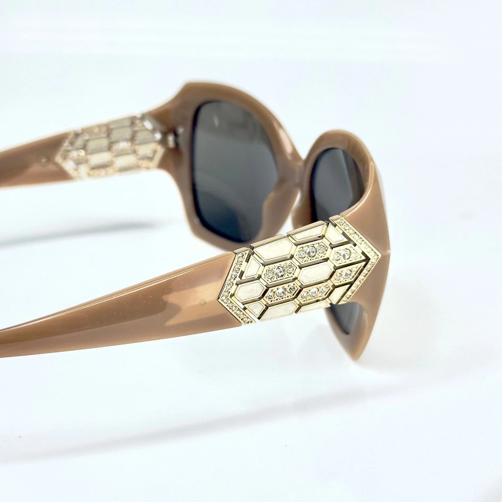 Bvlgari BULGARI BV8182B Serpenti Beige Gold Mirrored Sunglasses 8182 Size ONE SIZE - 7 Thumbnail