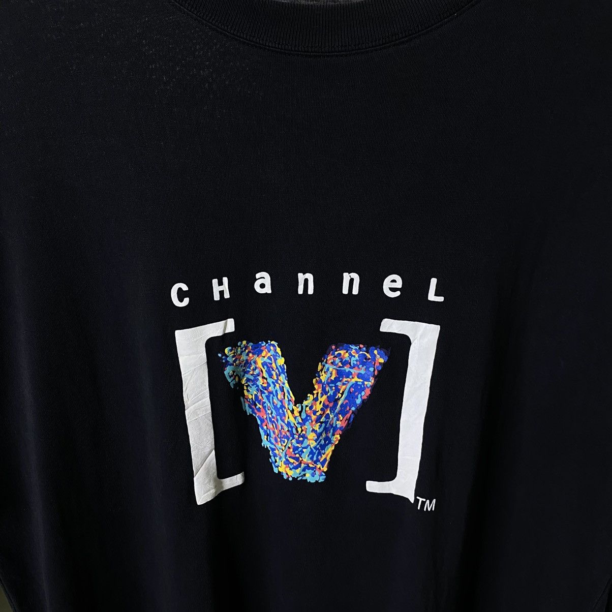 Vintage 1994 Channel [V] Music Television Channel by Star TV Promo T Size US L / EU 52-54 / 3 - 2 Thumbnail