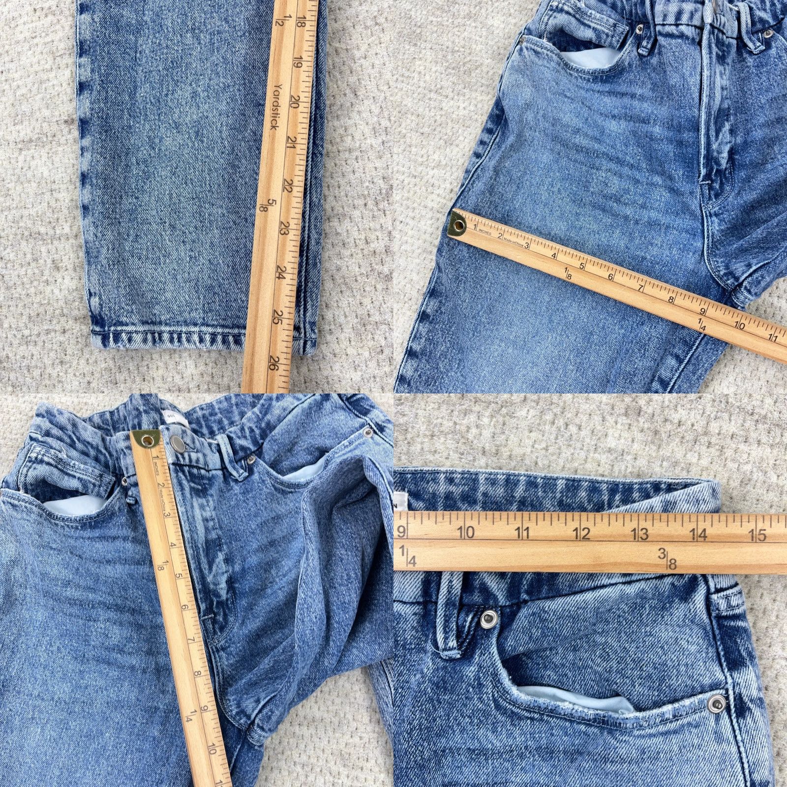Good American Good American Jeans Women 8 Skinny Fit 29x26 Denim Blue Medium Wash Distressed Pockets Stretch Regular Classic Modern Pants Size 30" / US 8 / IT 44 - 8 Thumbnail