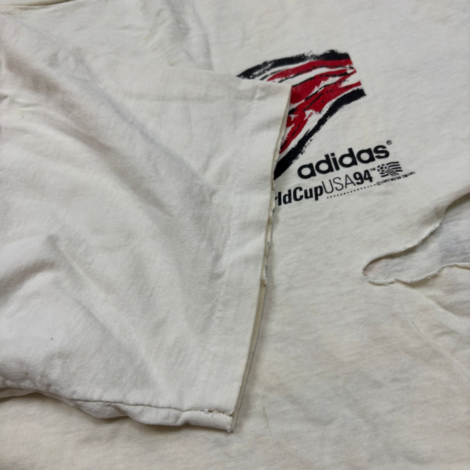 Adidas × Vintage Vintage Adidas World Cup USA 1994 Soccer Ball Shirt Men's L Size US L / EU 52-54 / 3 - 10 Thumbnail