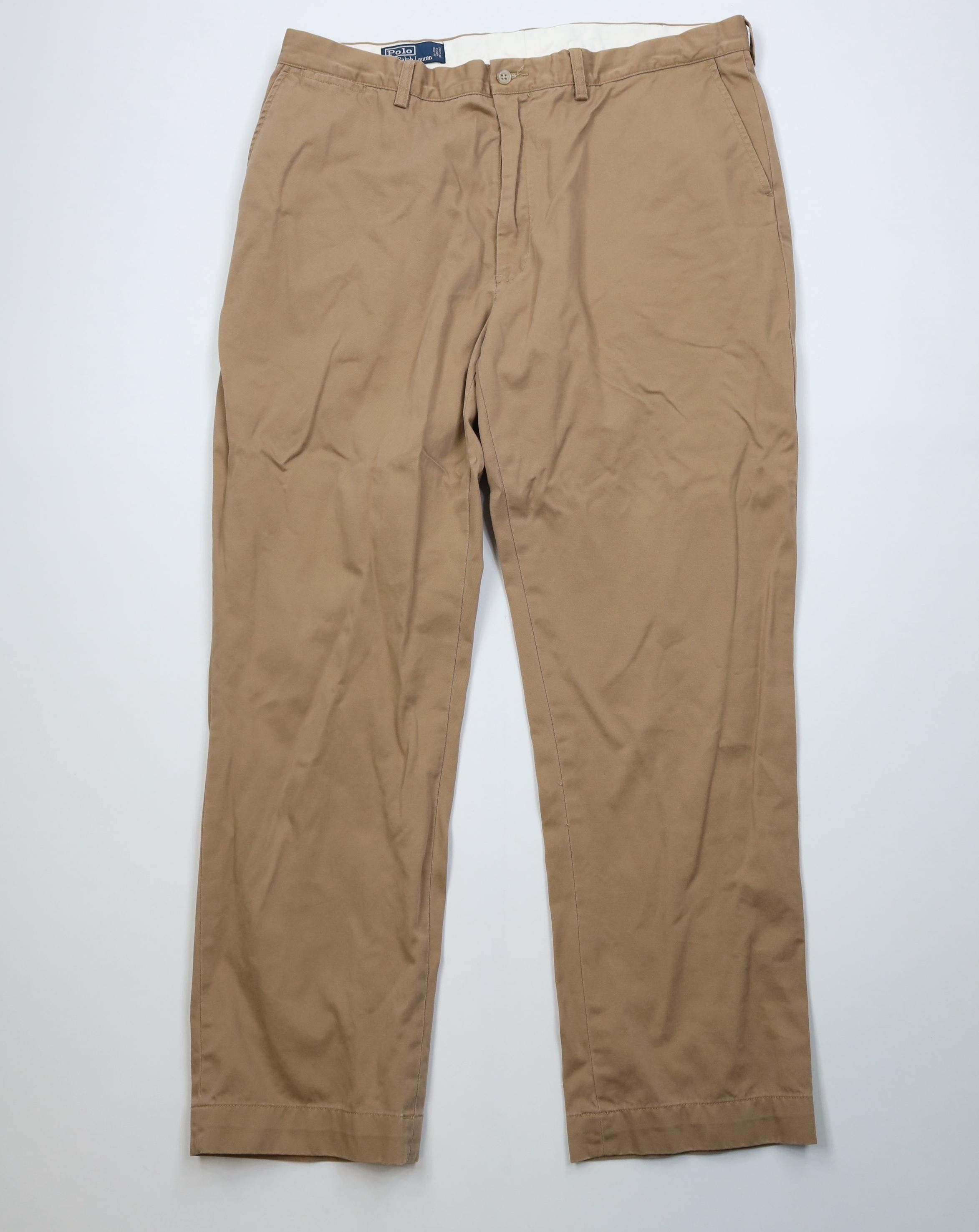 Polo Ralph Lauren Vintage 90s Ralph Lauren Wide Leg Chino Pants Brown Cotton Size US 40 / EU 56 - 1 Thumbnail
