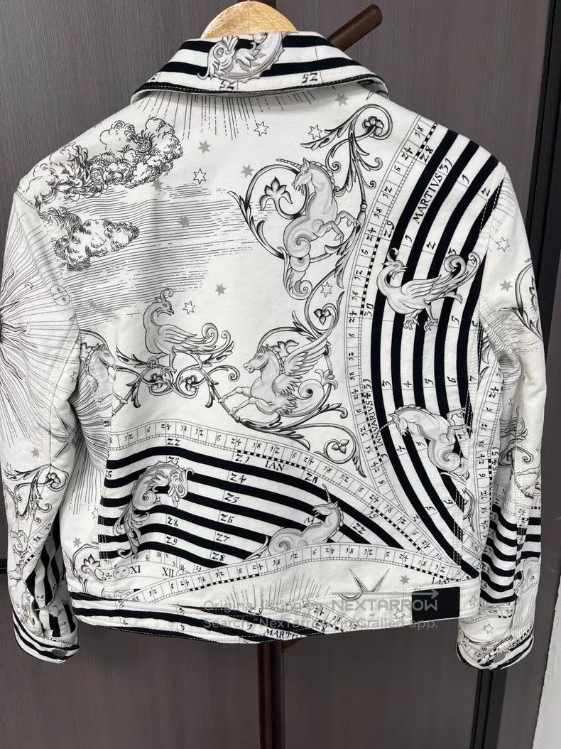 Hermes Hermes Black and White Printed Cotton Jacket Size XS / US 0-2 / IT 36-38 - 2 Thumbnail